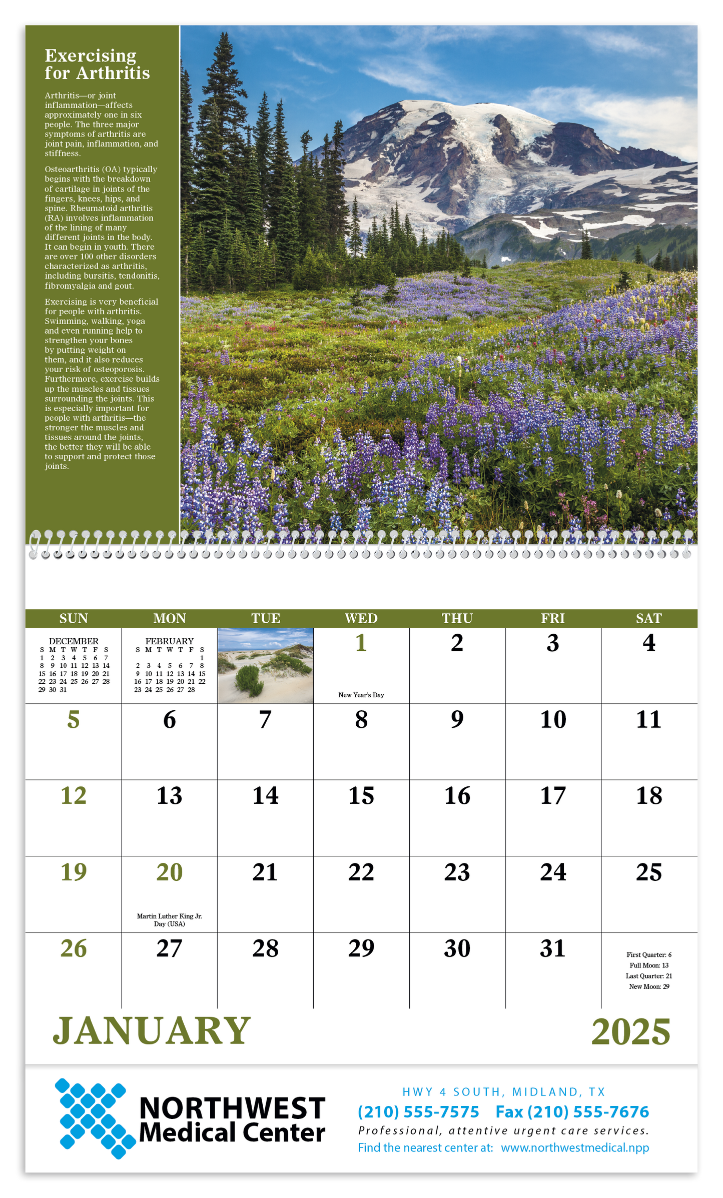 Good Value Healthy Living Spiral Calendar-7073