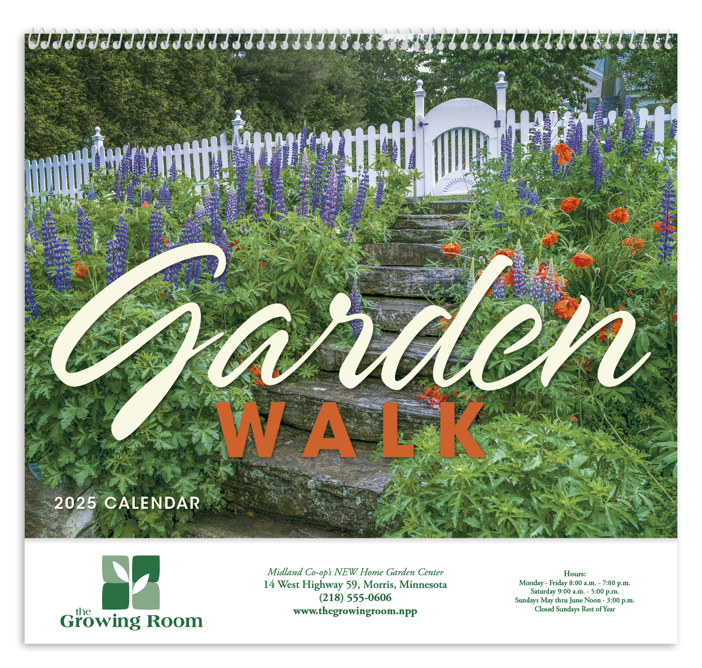Good Value Garden Walk Spiral Calendar-7077