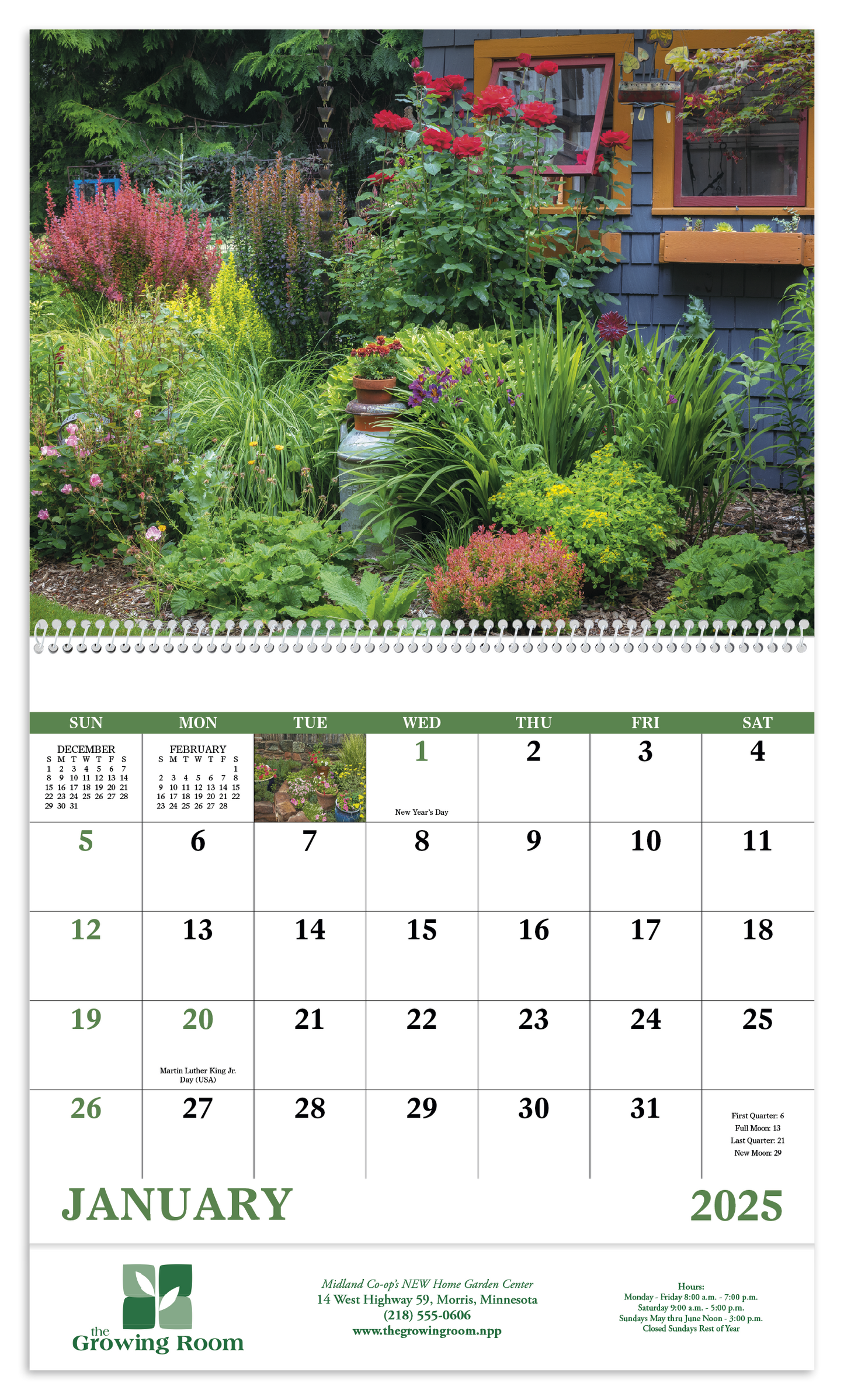 Good Value Garden Walk Spiral Calendar-7077