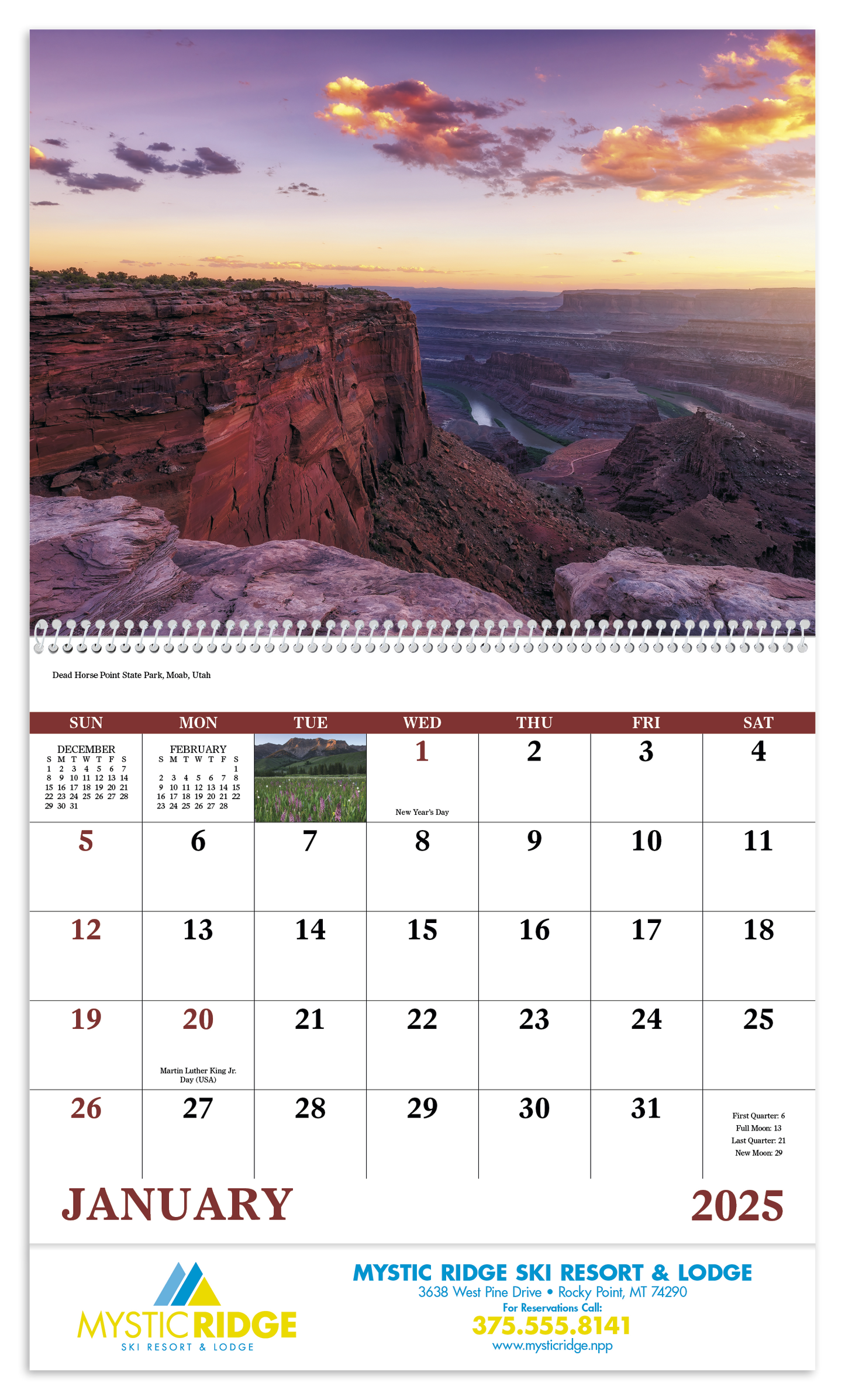 Good Value Rocky Mountains Spiral Calendar-7078