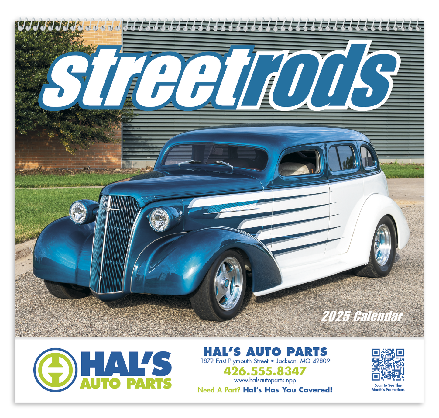 Good Value Street Rods Spiral Calendar-7083