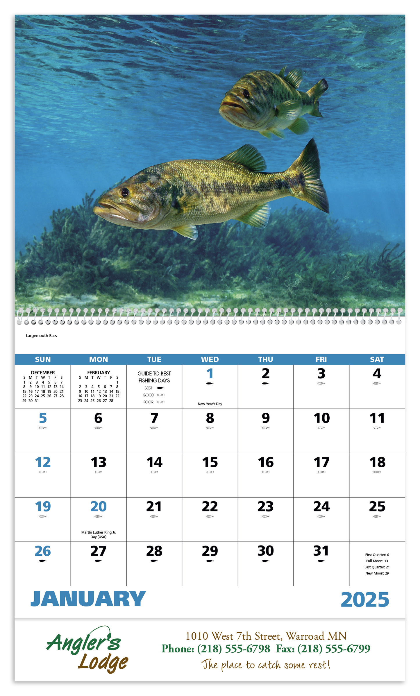 Good Value Fishing Spiral Calendar-7099