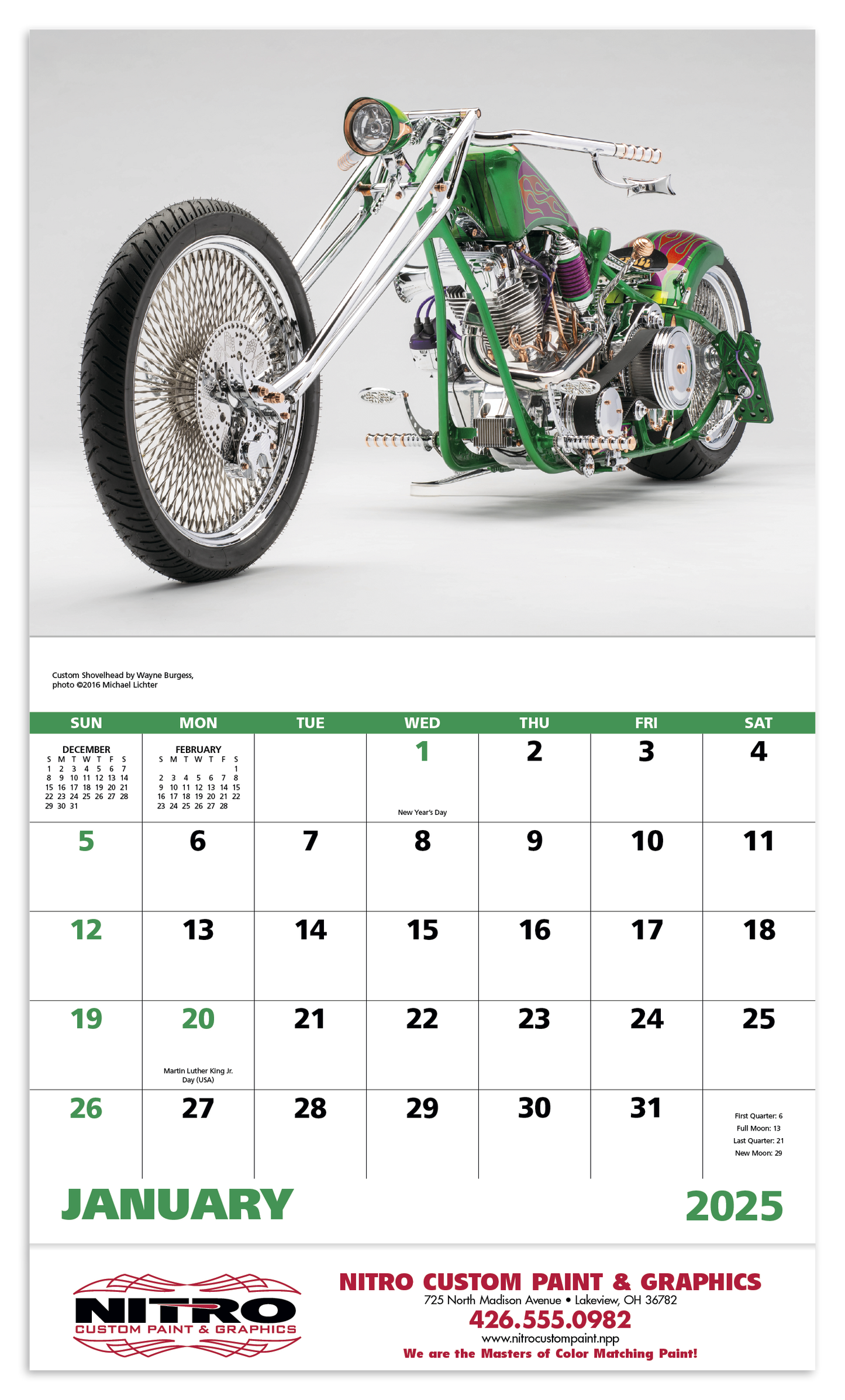 Good Value Motorcycles Stapled Calendar-7256