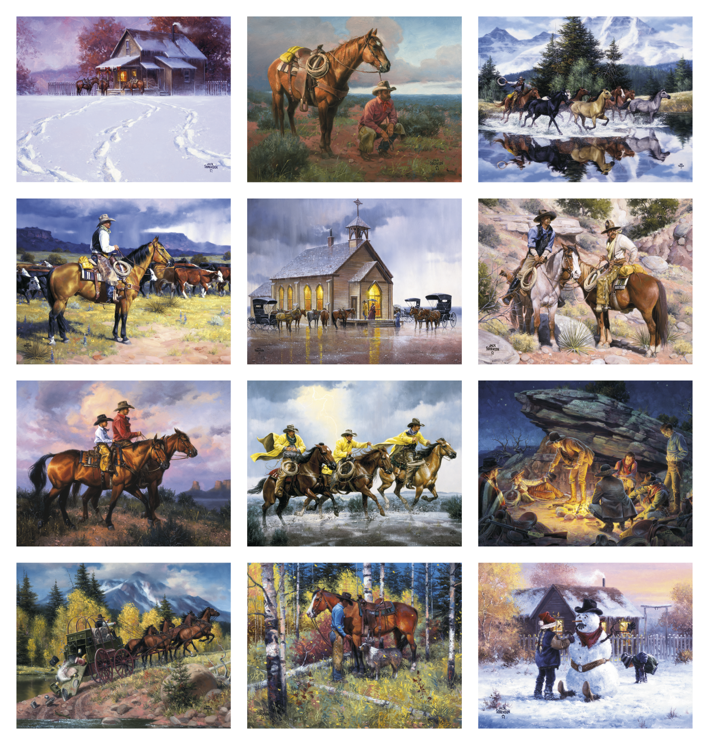 Good Value Western Frontier Stapled Calendar-7271