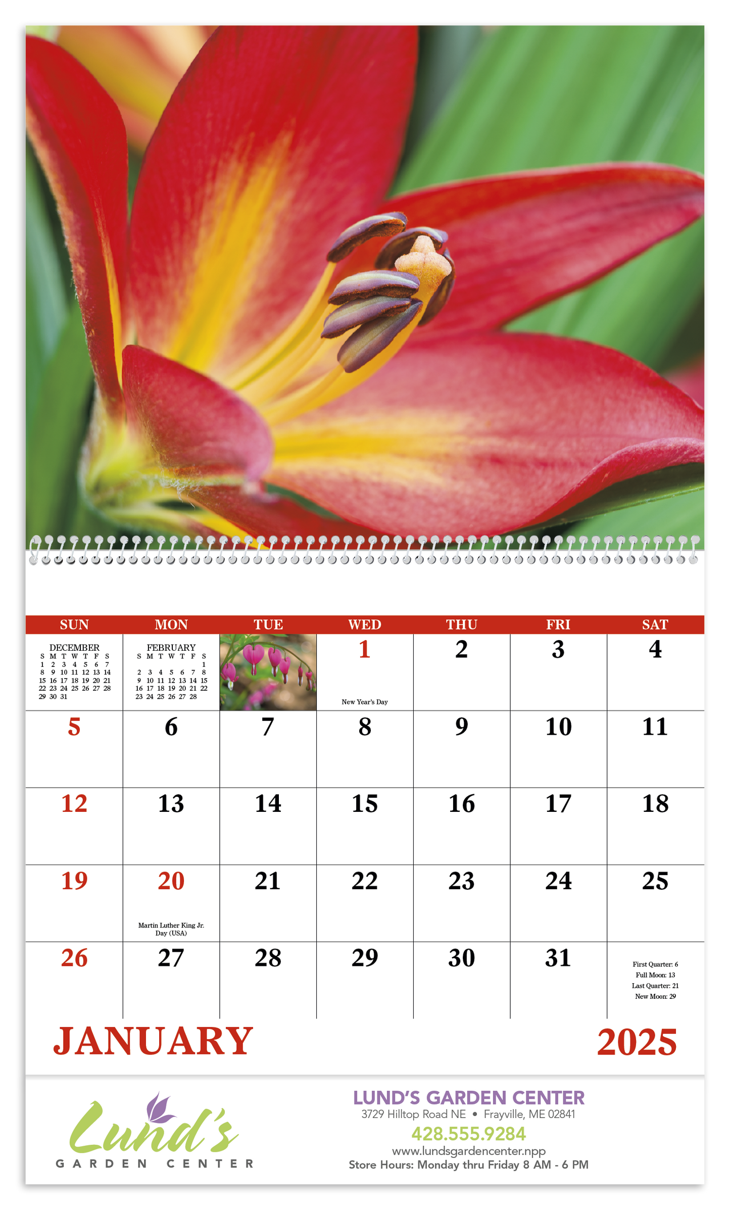Good Value Flowers Spiral Calendar-7080