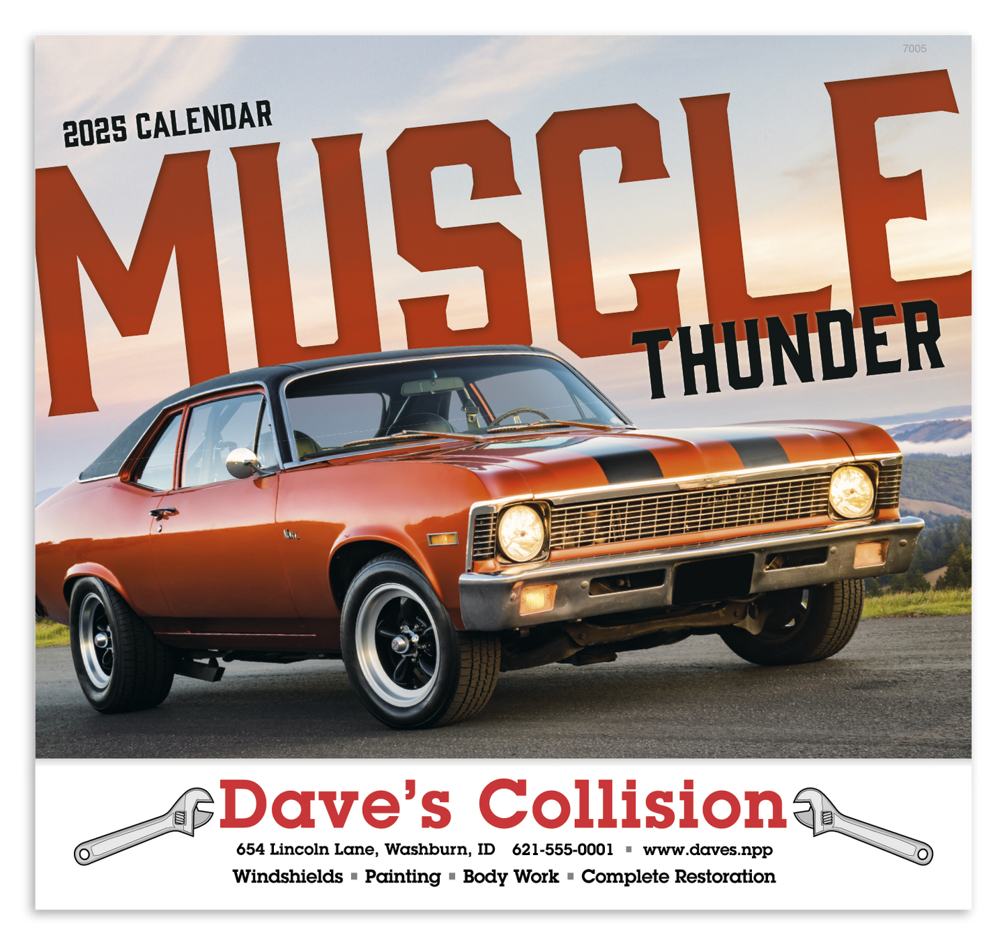 Good Value Muscle Thunder Stapled Calendar-7205