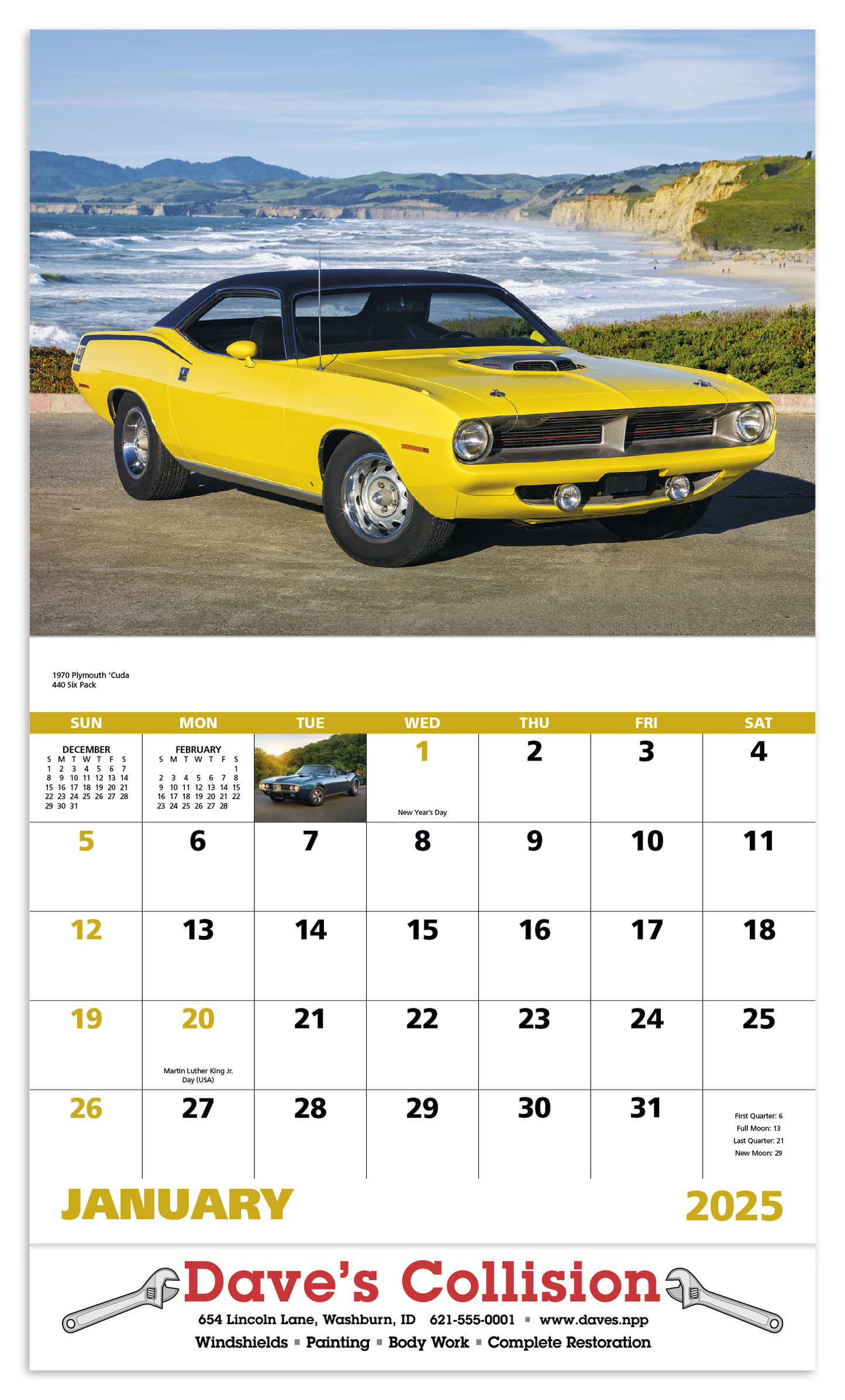Good Value Muscle Thunder Stapled Calendar-7205