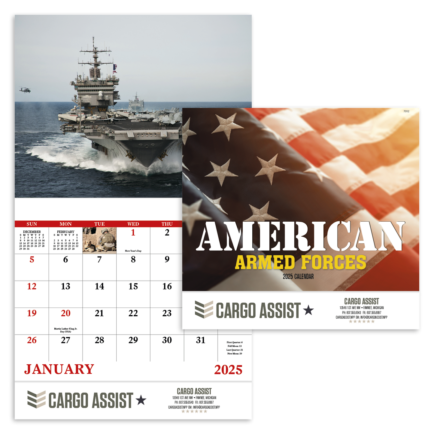 Good Value American Armed Forces Stapled Calendar-7212