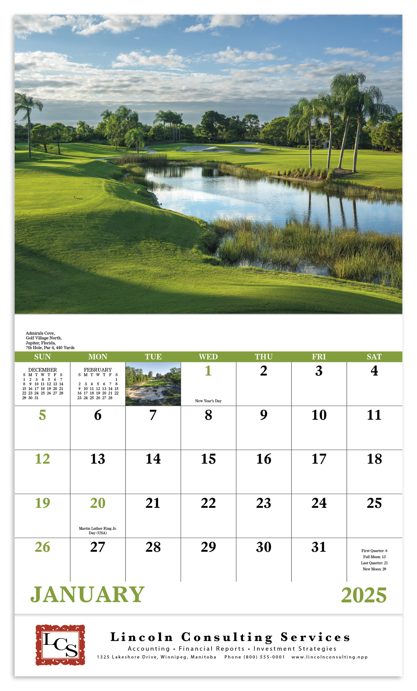 Good Value Fairways Greens Stapled Calendar-7229
