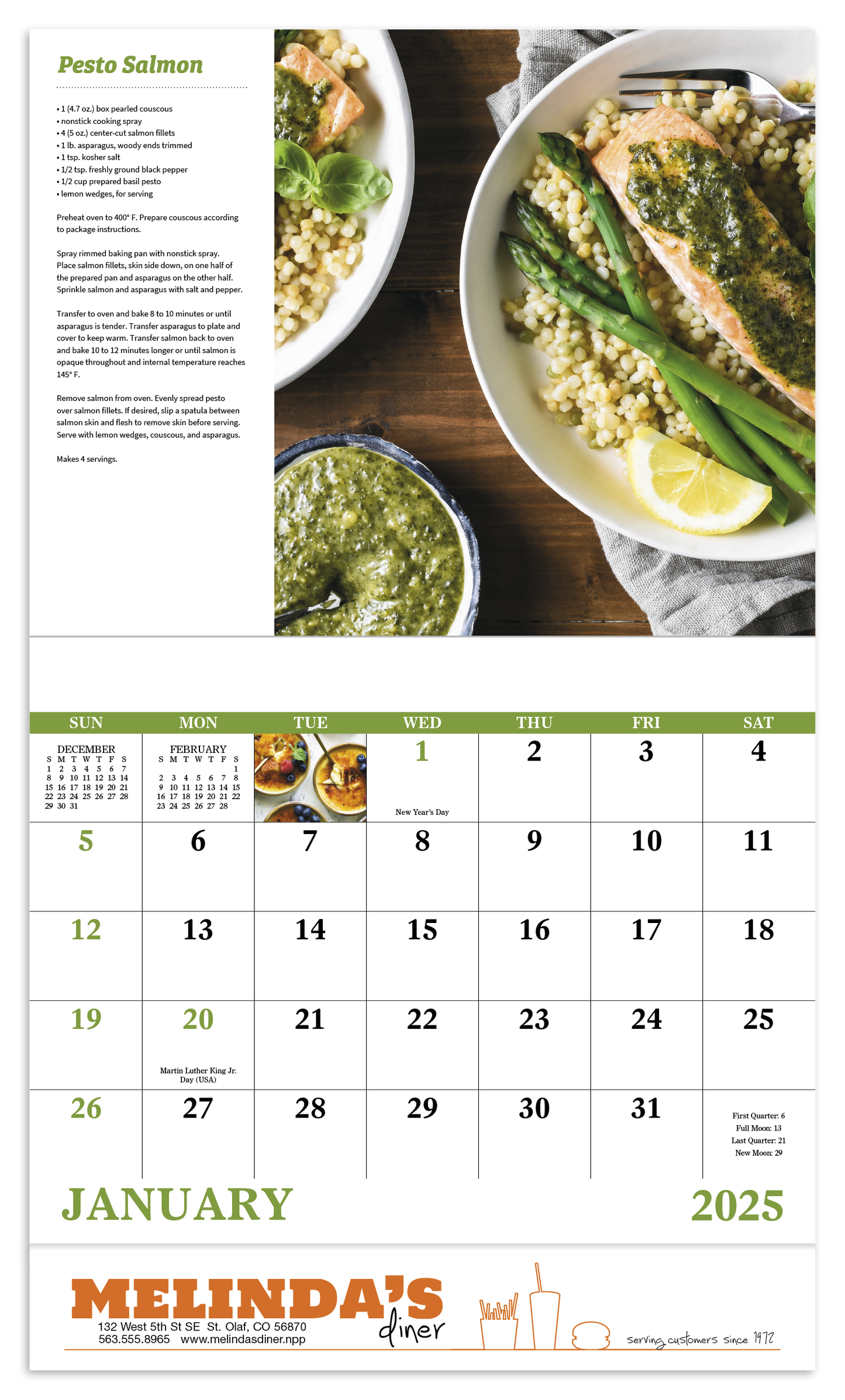 Good Value Delicious Dining Stapled Calendar-7231