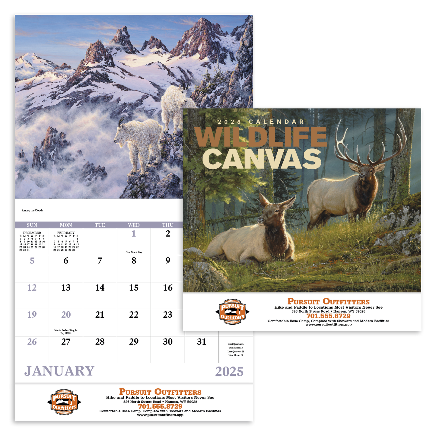 Good Value Wildlife Canvas Stapled Calendar-7238