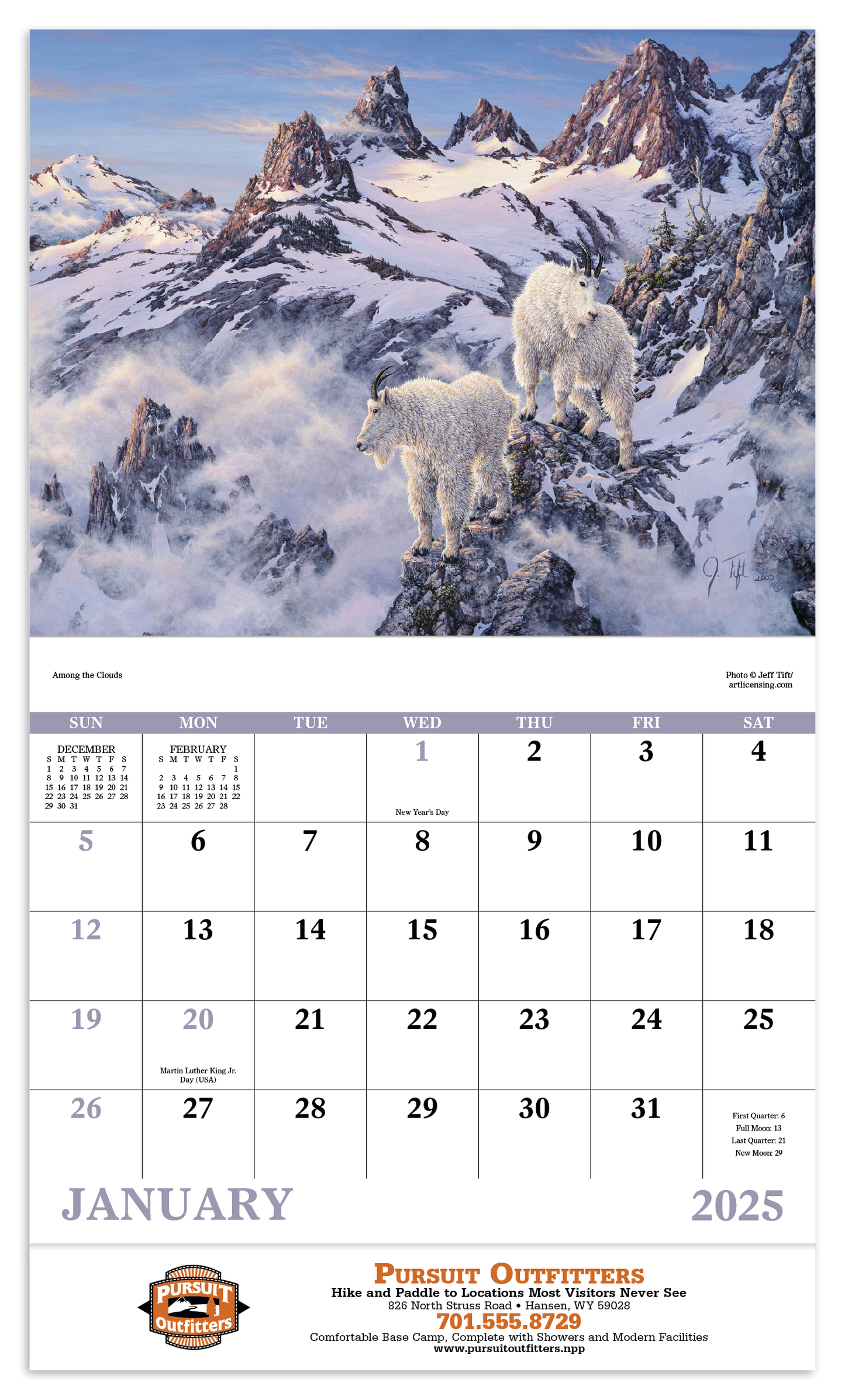 Good Value Wildlife Canvas Stapled Calendar-7238