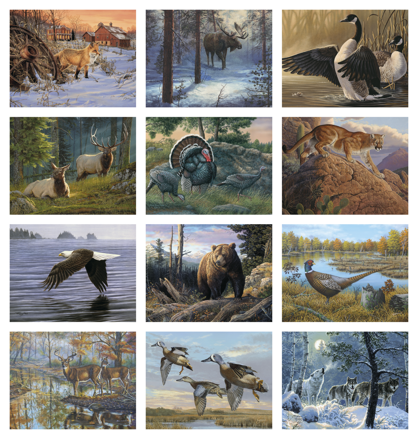 Good Value Wildlife Canvas Stapled Calendar-7238