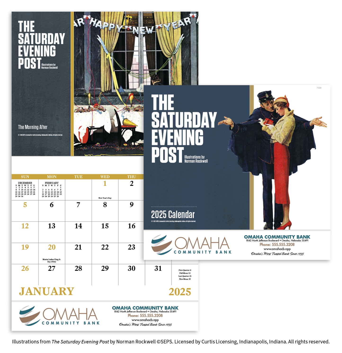 Good Value The Saturday Evening Post Illustrations by Norman Rockwell Stapled Calendar-7239