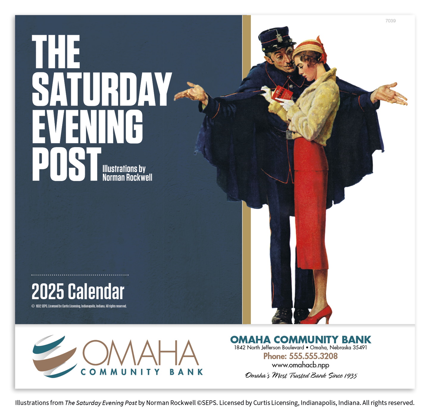 Good Value The Saturday Evening Post Illustrations by Norman Rockwell Stapled Calendar-7239