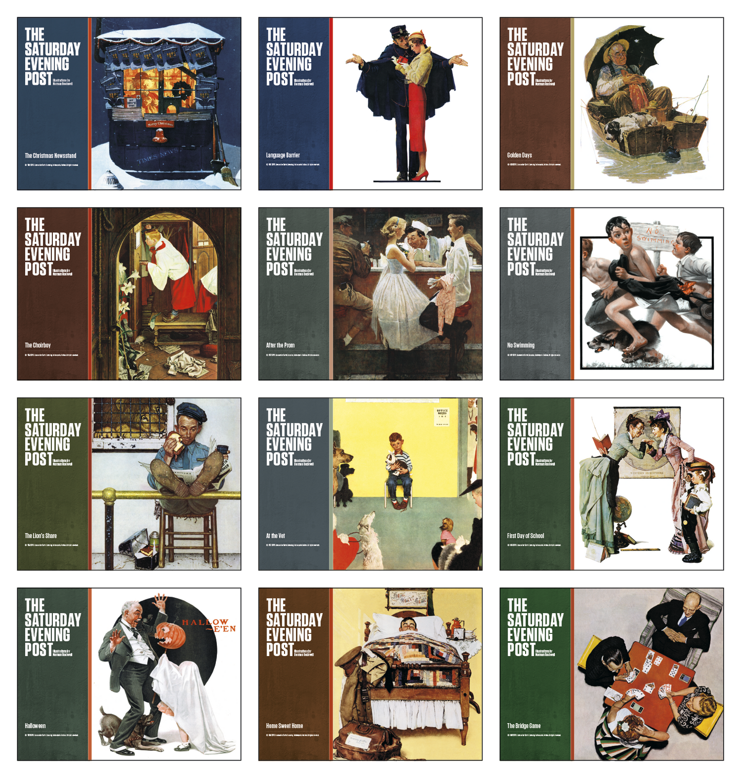 Good Value The Saturday Evening Post Illustrations by Norman Rockwell Stapled Calendar-7239