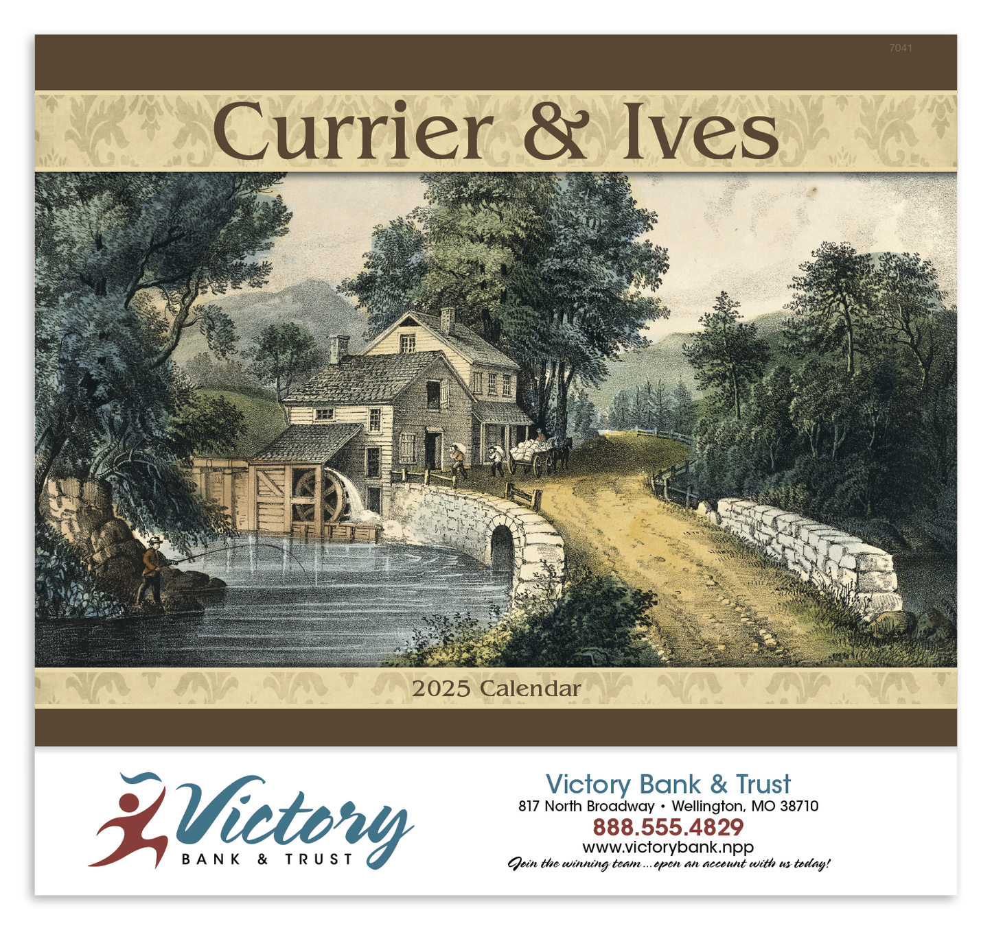 Good Value Currier Ives Stapled Calendar-7241