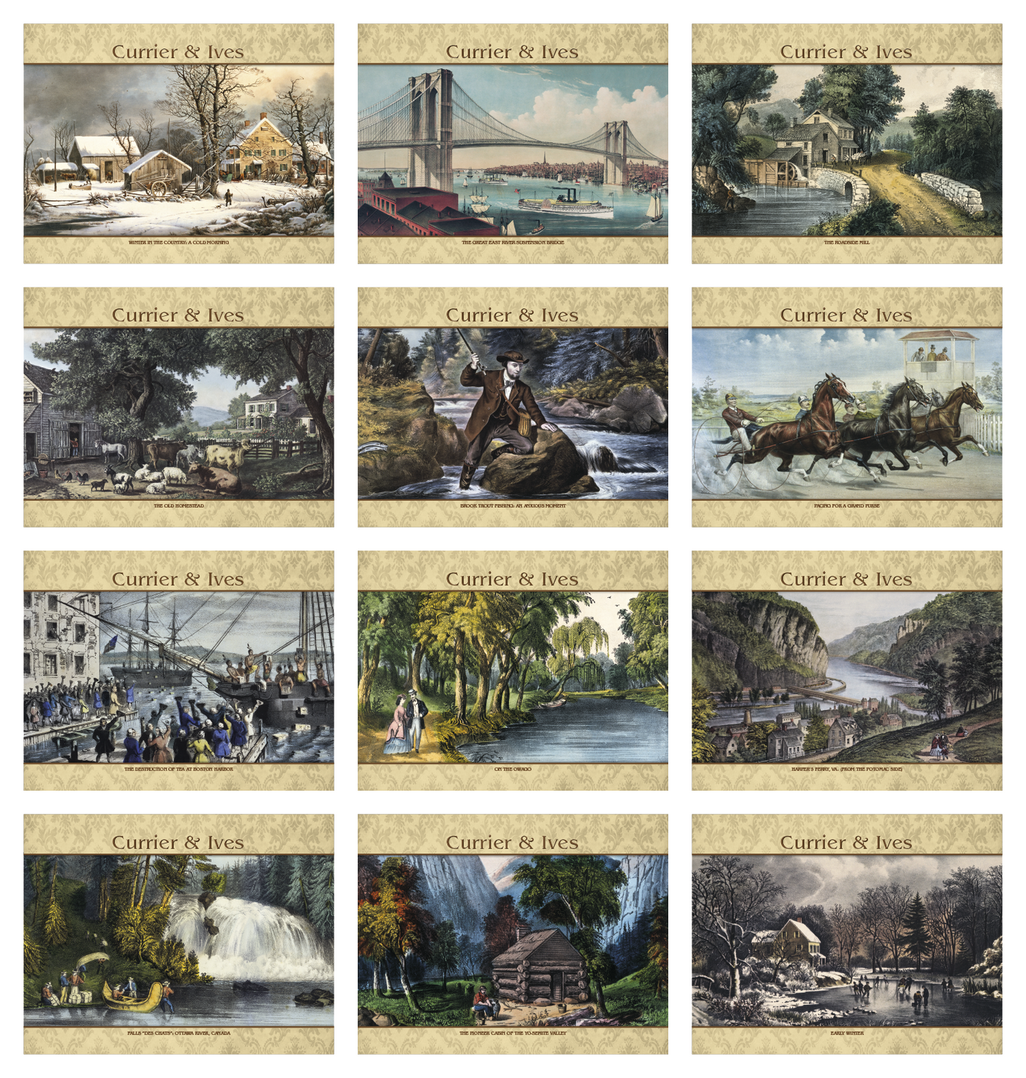 Good Value Currier Ives Stapled Calendar-7241