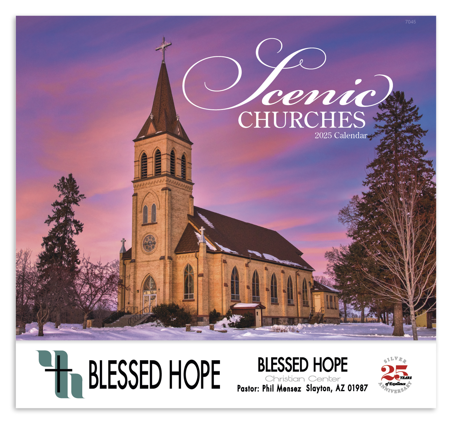Good Value Scenic Churches Stapled Calendar-7245