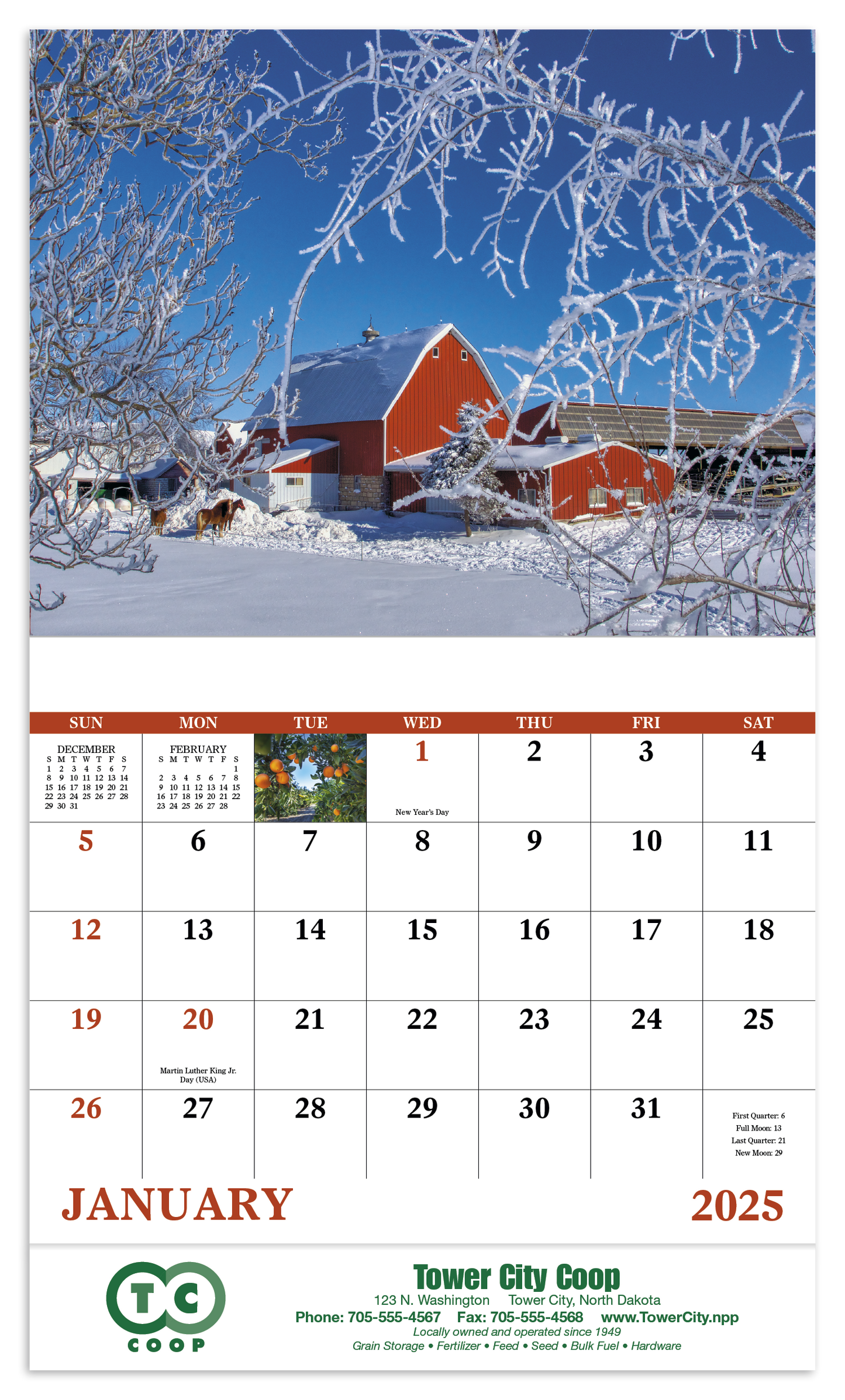 Good Value Agriculture Stapled Calendar-7247