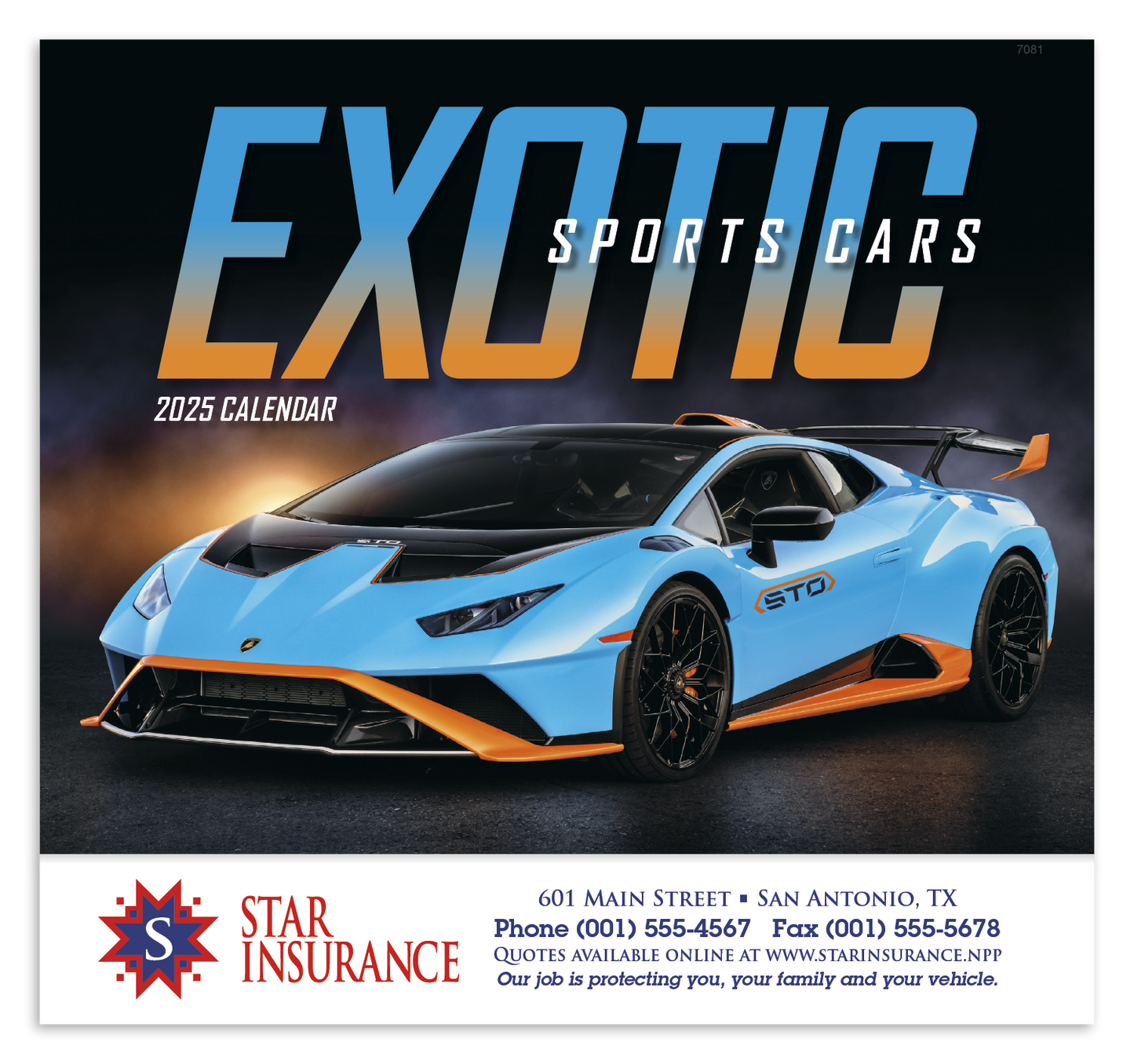 Good Value Exotic Sports Cars Stapled Calendar-7281