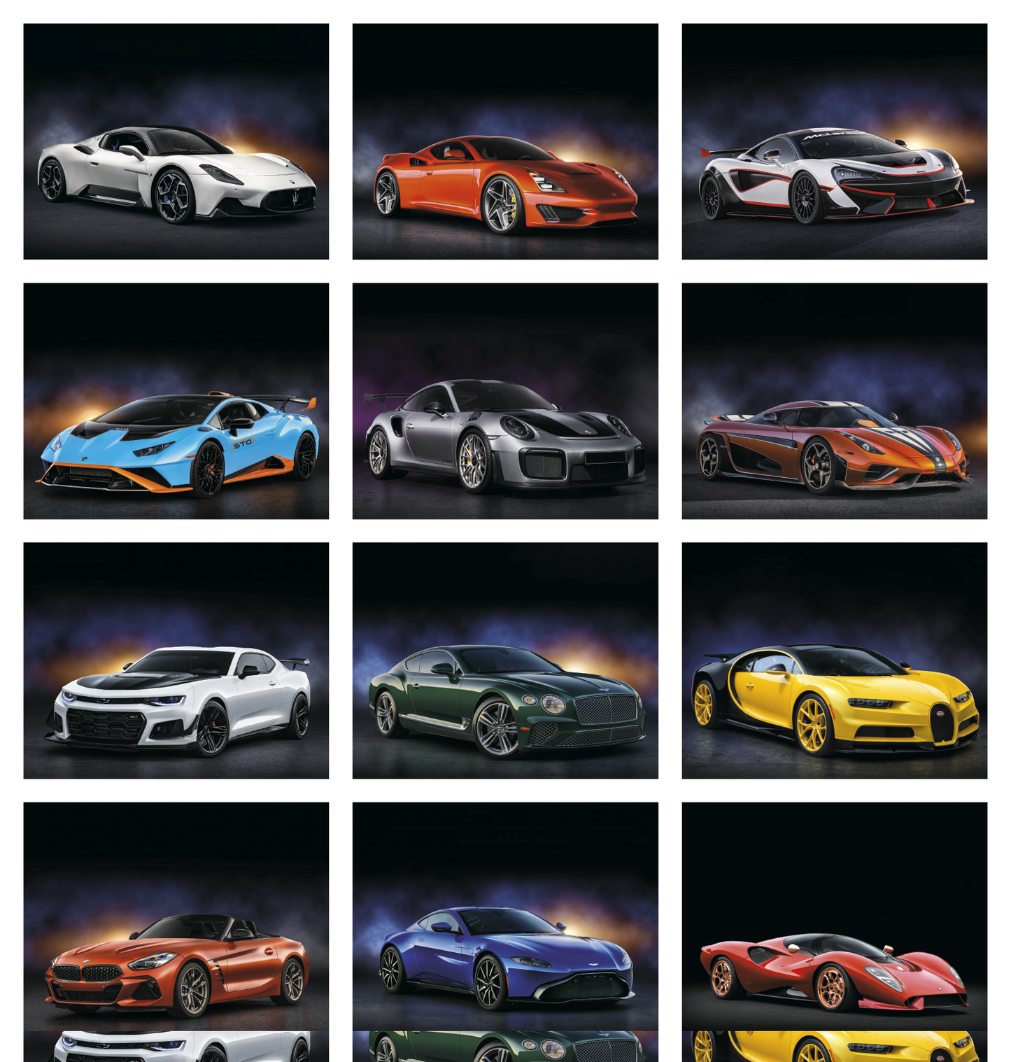 Good Value Exotic Sports Cars Stapled Calendar-7281