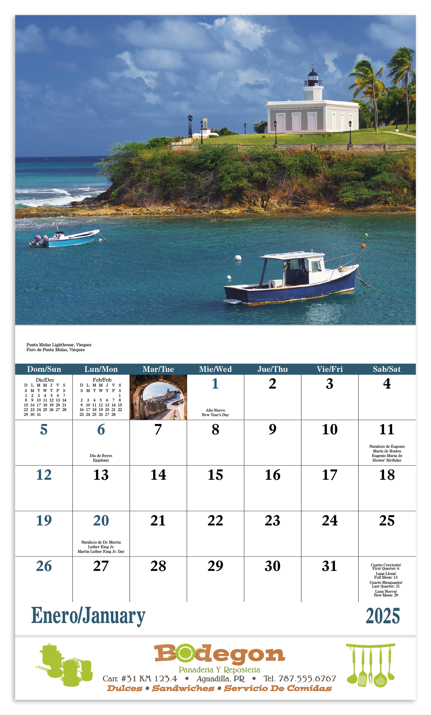 Good Value Puerto Rico Stapled Calendar-7289