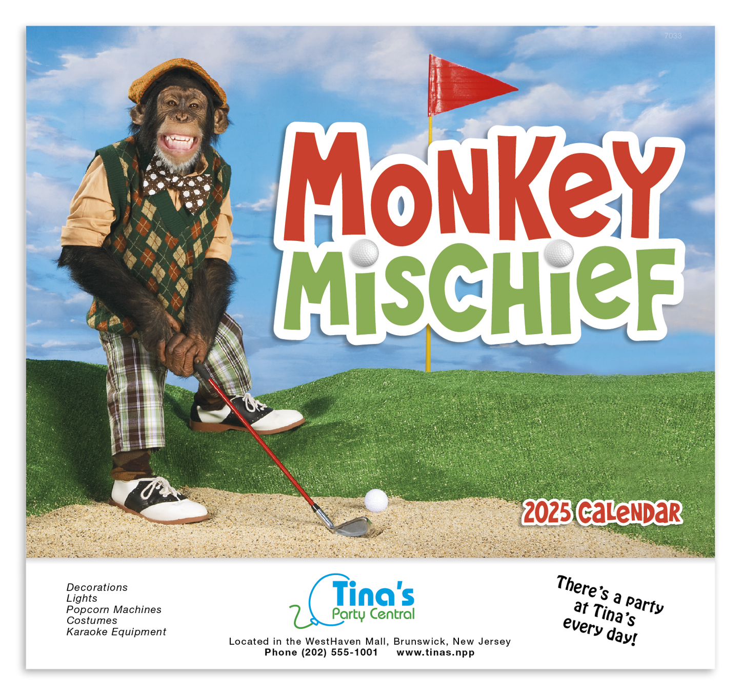 Good Value Monkey Mischief Stapled Calendar-7233