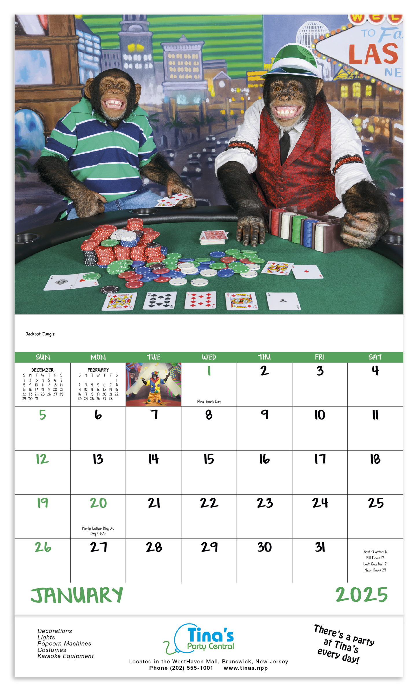 Good Value Monkey Mischief Stapled Calendar-7233