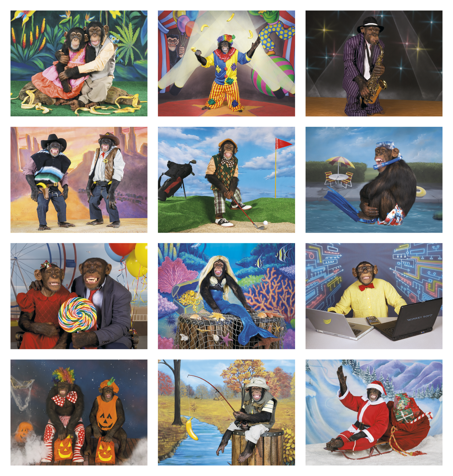 Good Value Monkey Mischief Stapled Calendar-7233
