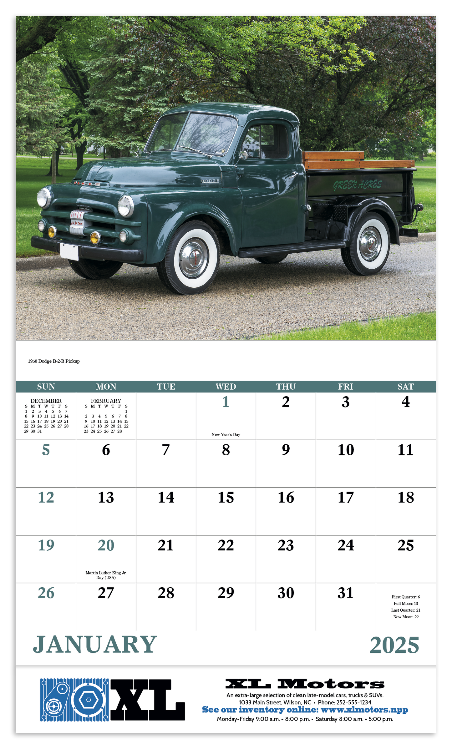 Good Value Treasured Trucks Stapled Calendar-7237