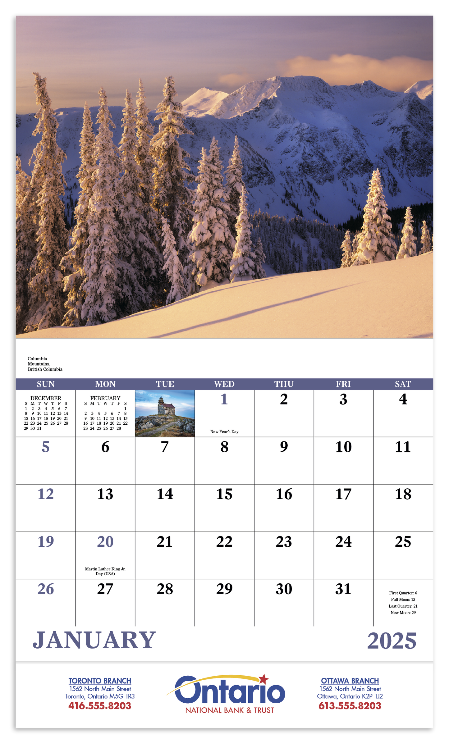 Good Value Scenic Canada Stapled Calendar-7302