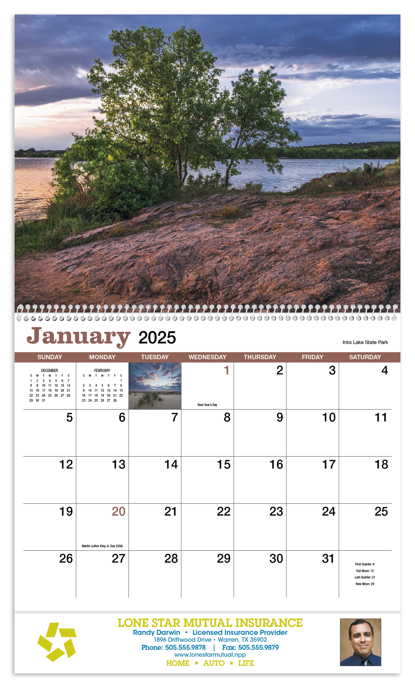 HotLine Products Texas Appointment Calendar Spiral-436