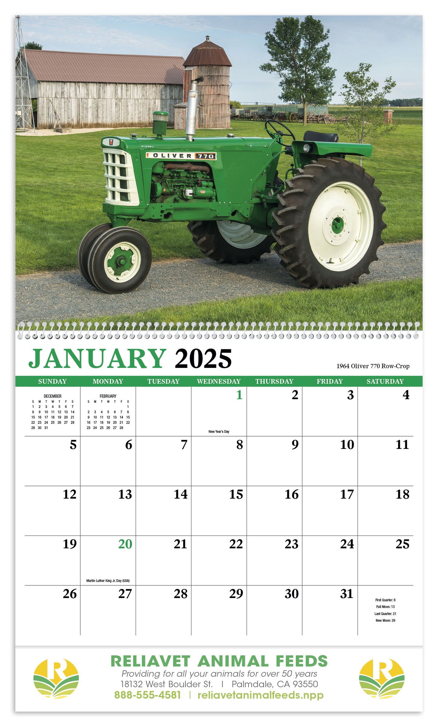 HotLine Products Vintage Tractors Appointment Calendar Spiral-471