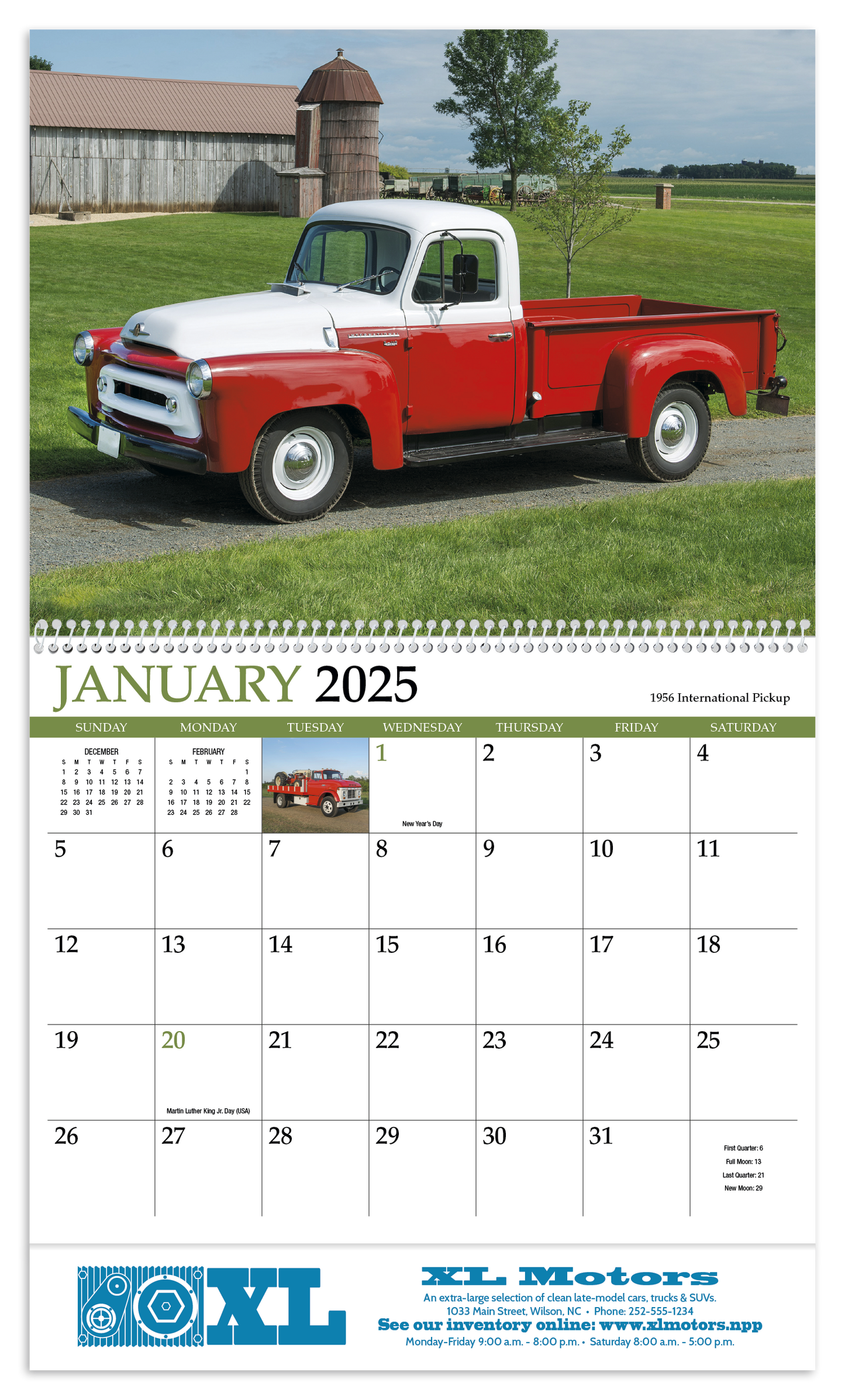 HotLine Products Classic Trucks Appointment Calendar Spiral-494