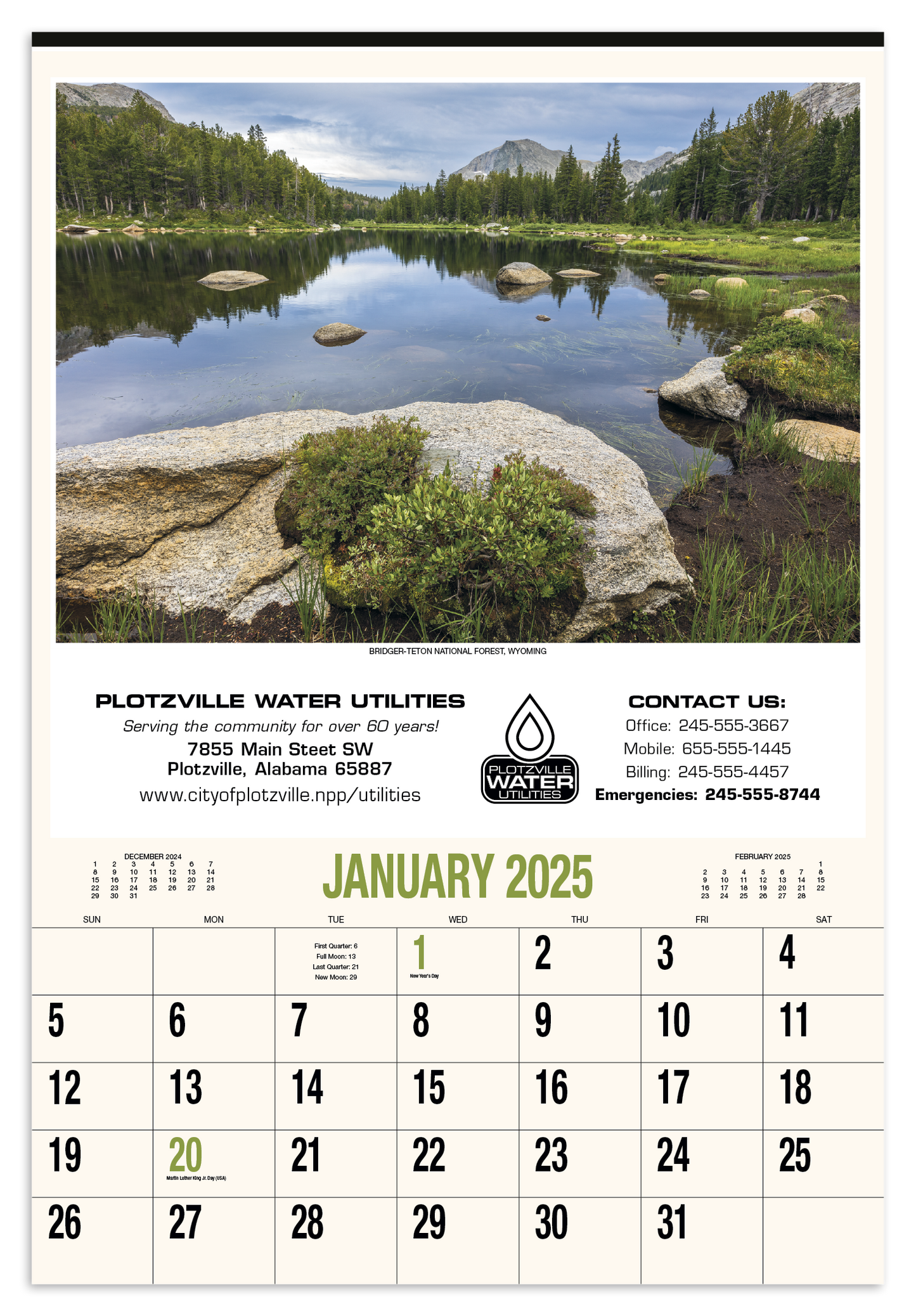 HotLine Products Scenic America ExecutiveWhite Ad Calendar-636