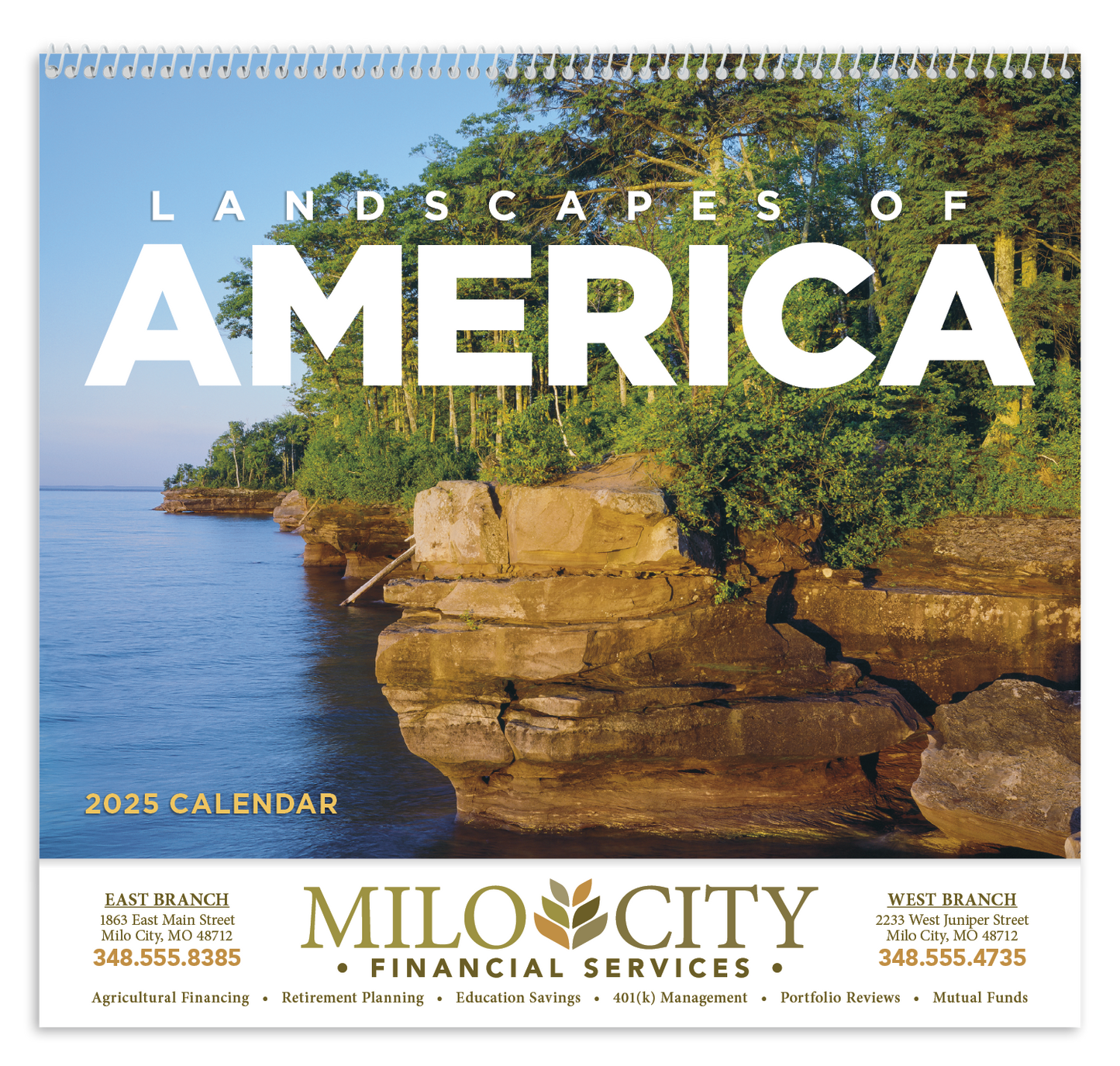Good Value Landscapes of America Spiral Calendar-7001