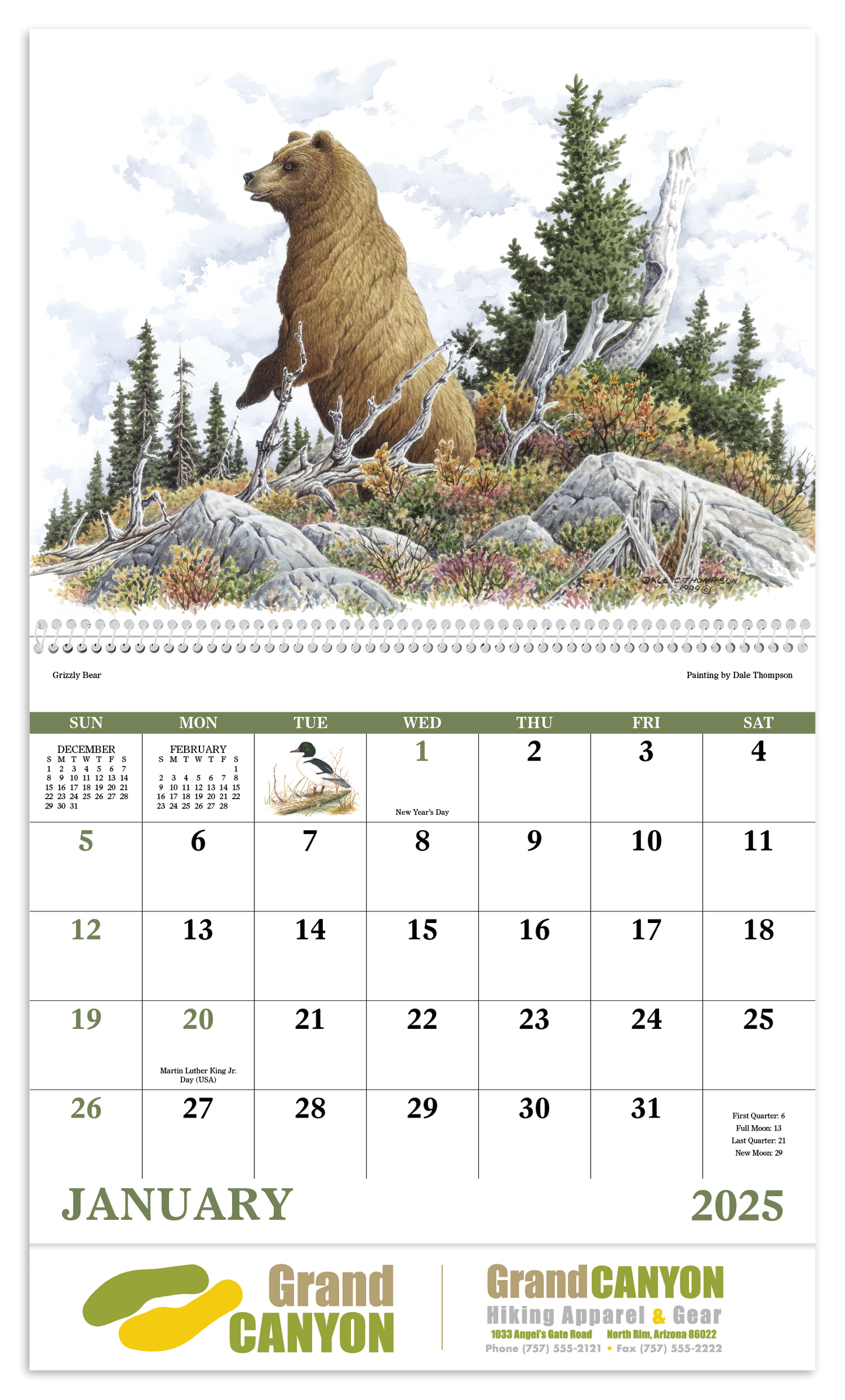 Good Value Wildlife Trek Spiral Calendar-7003