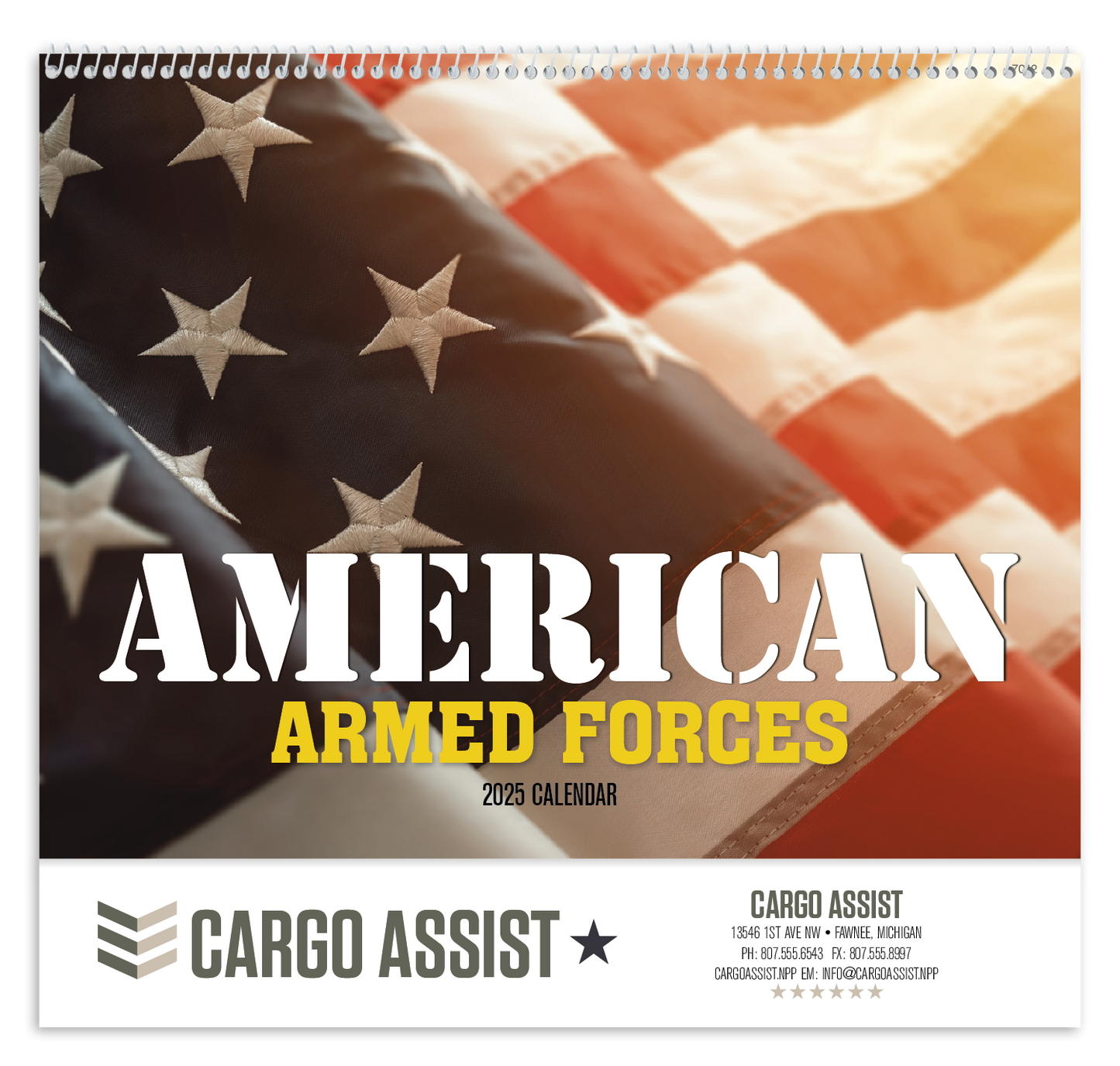 Good Value American Armed Forces Spiral Calendar-7012