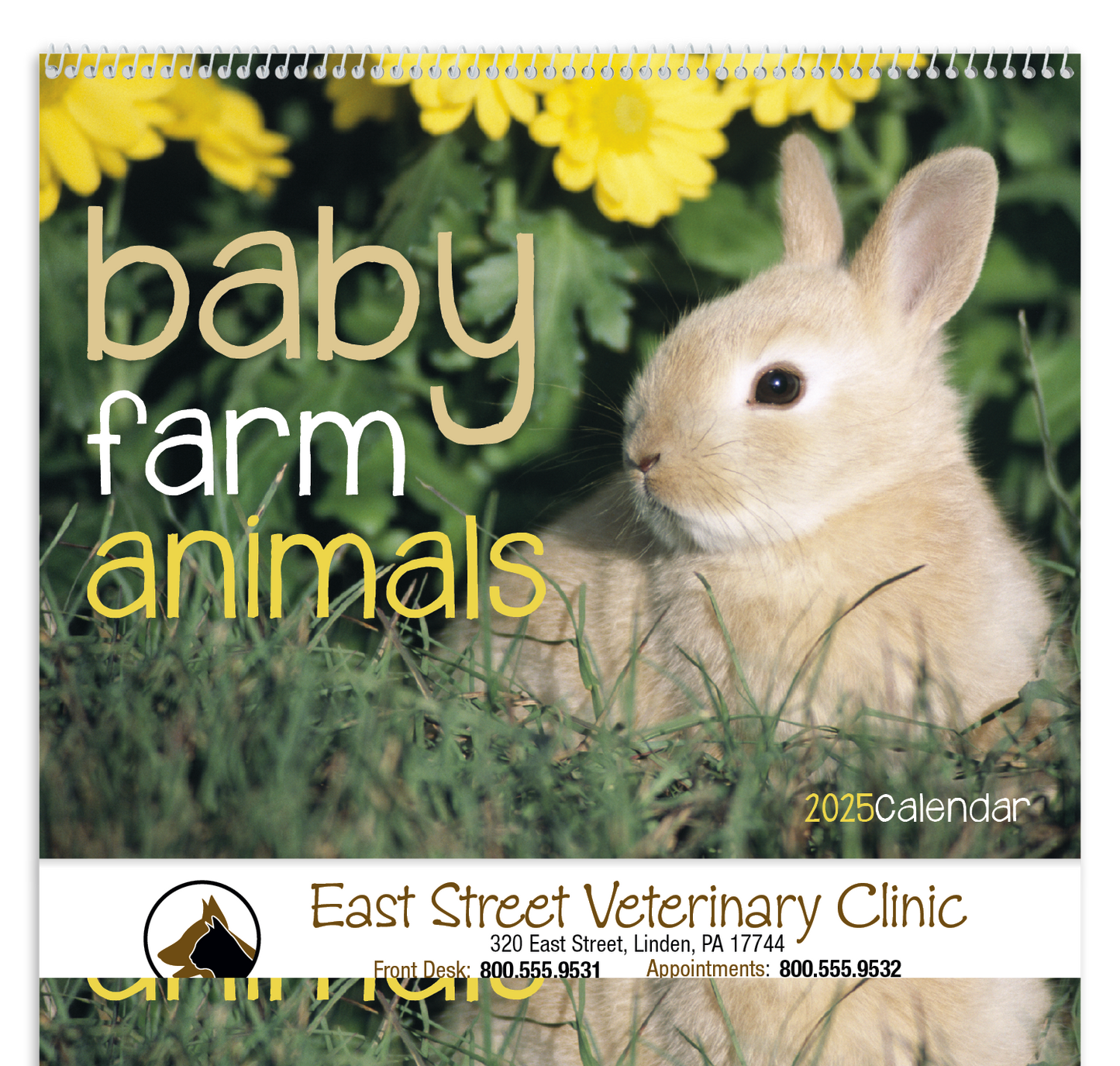 Good Value Baby Farm Animals Spiral Calendar-7020