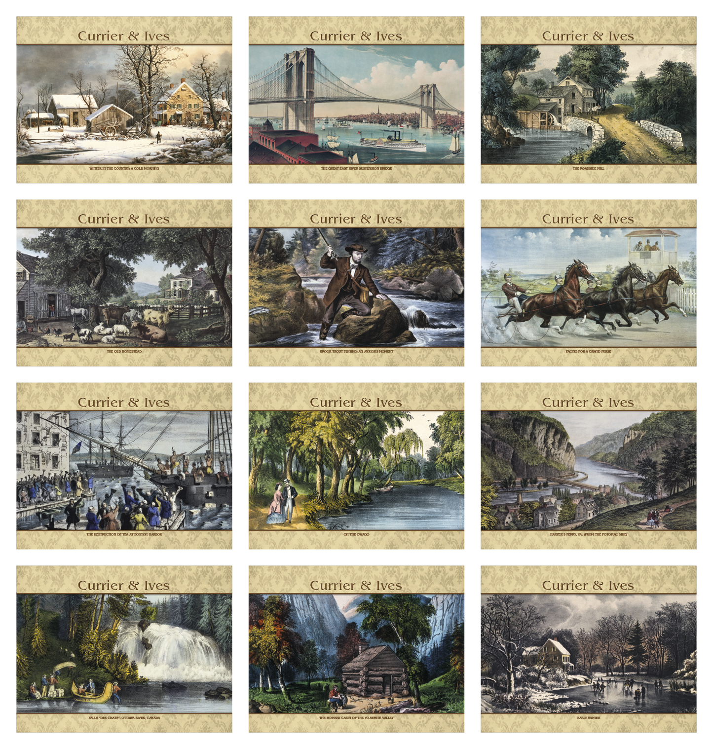 Good Value Currier Ives Spiral Calendar-7041