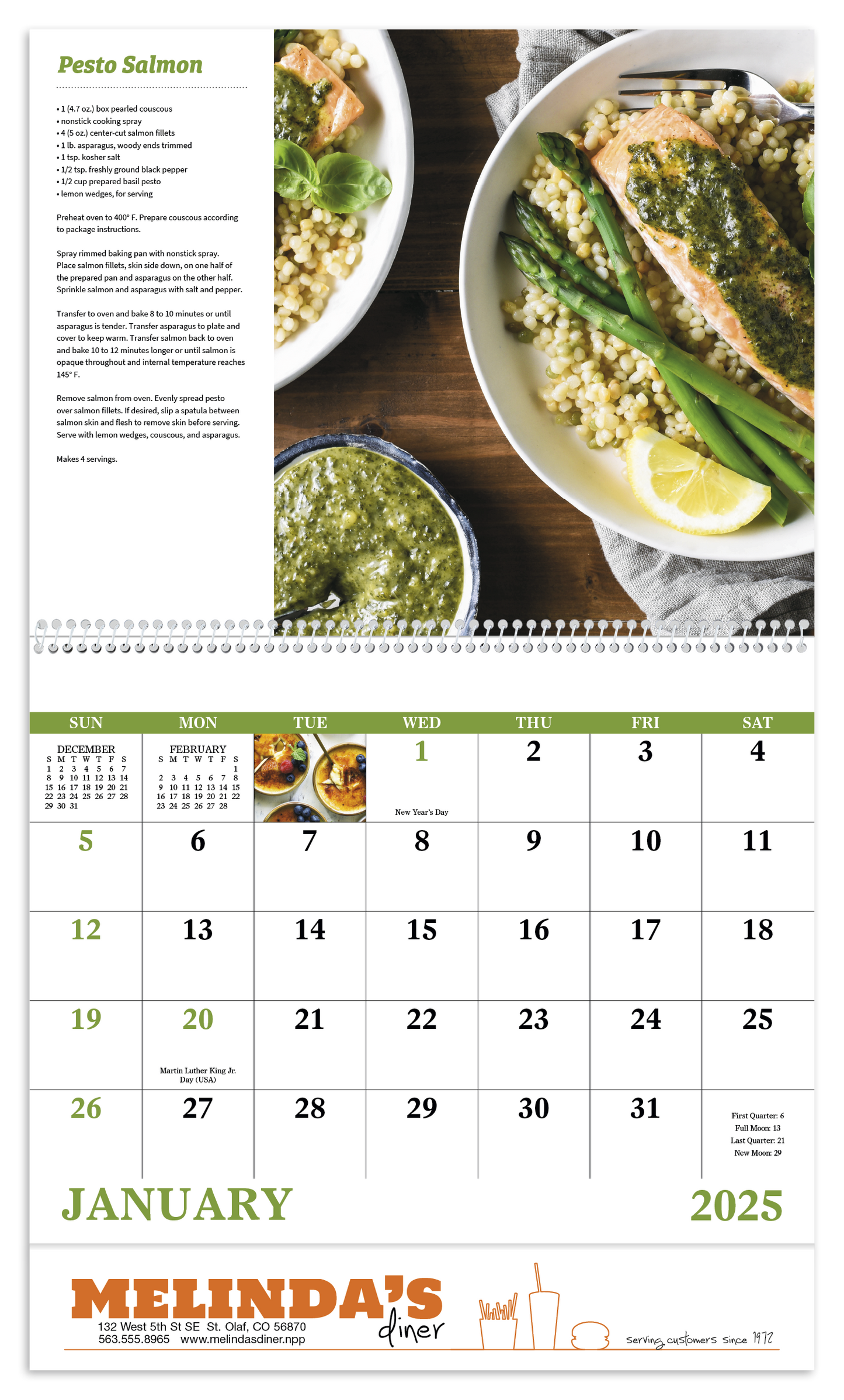 Good Value Delicious Dining Spiral Calendar-7031