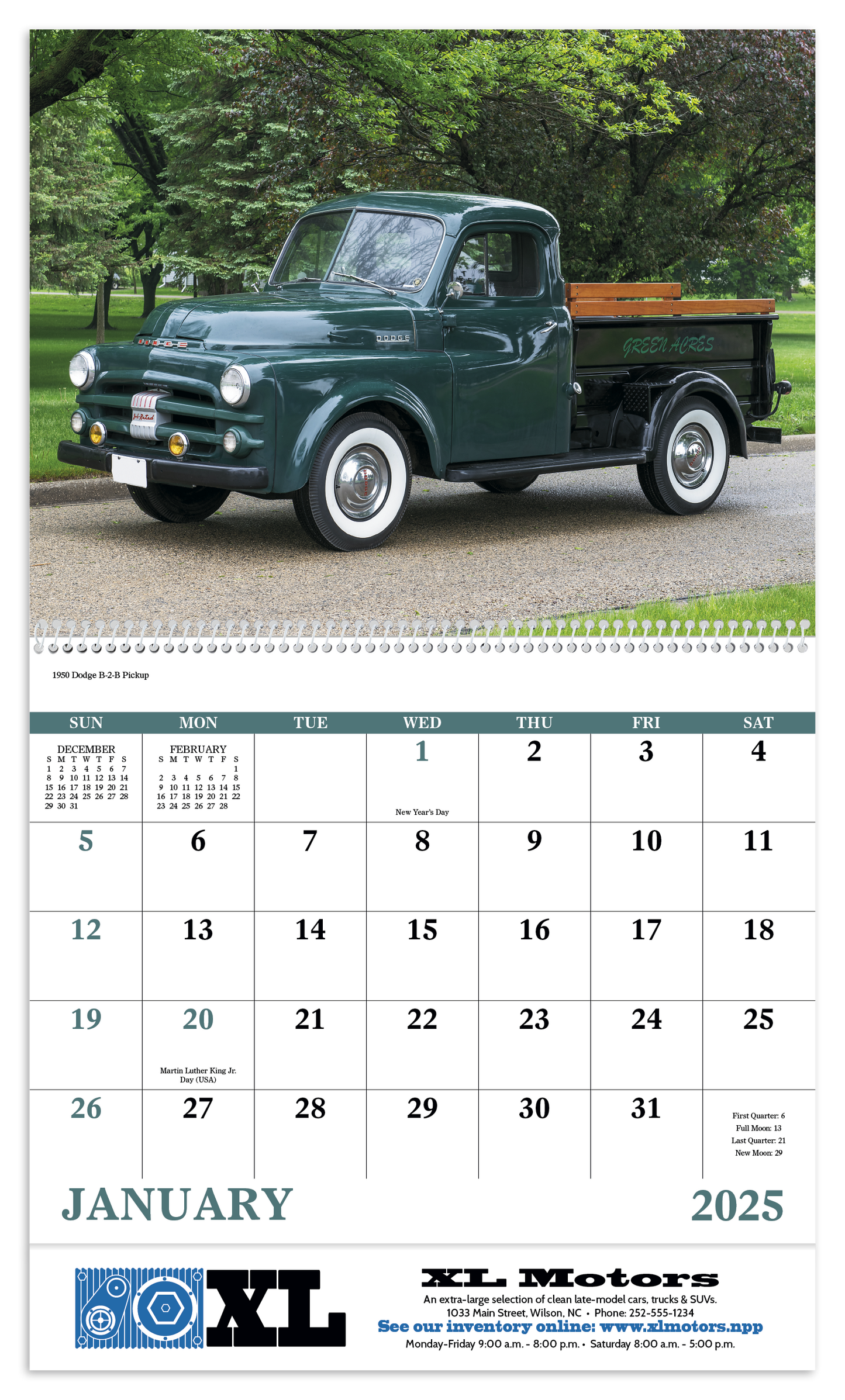 Good Value Treasured Trucks Spiral Calendar-7037