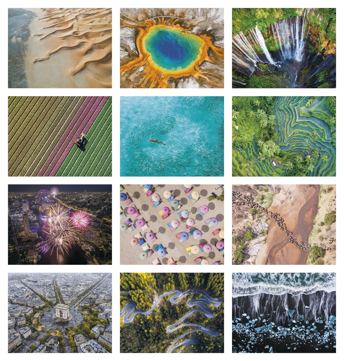 Good Value View from Above Spiral Calendar-7084