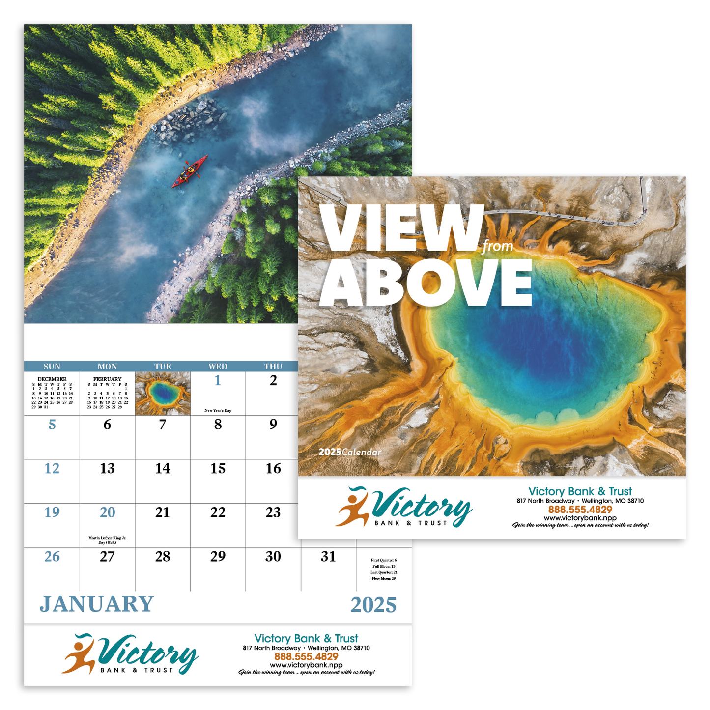 Good Value View from Above Stapled Calendar-7284
