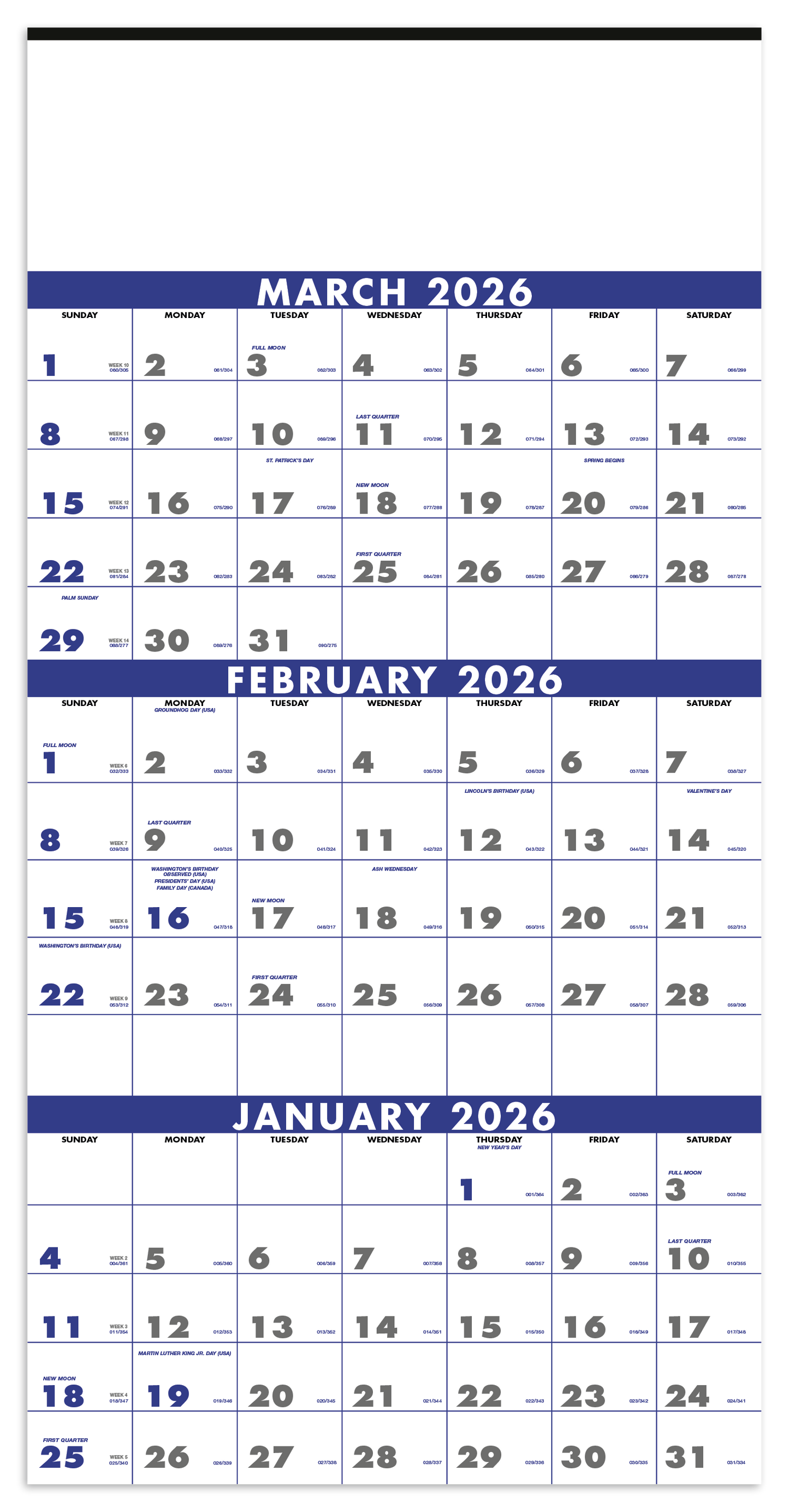 Triumph Calendars 3Month Planner 4Sheet-6601