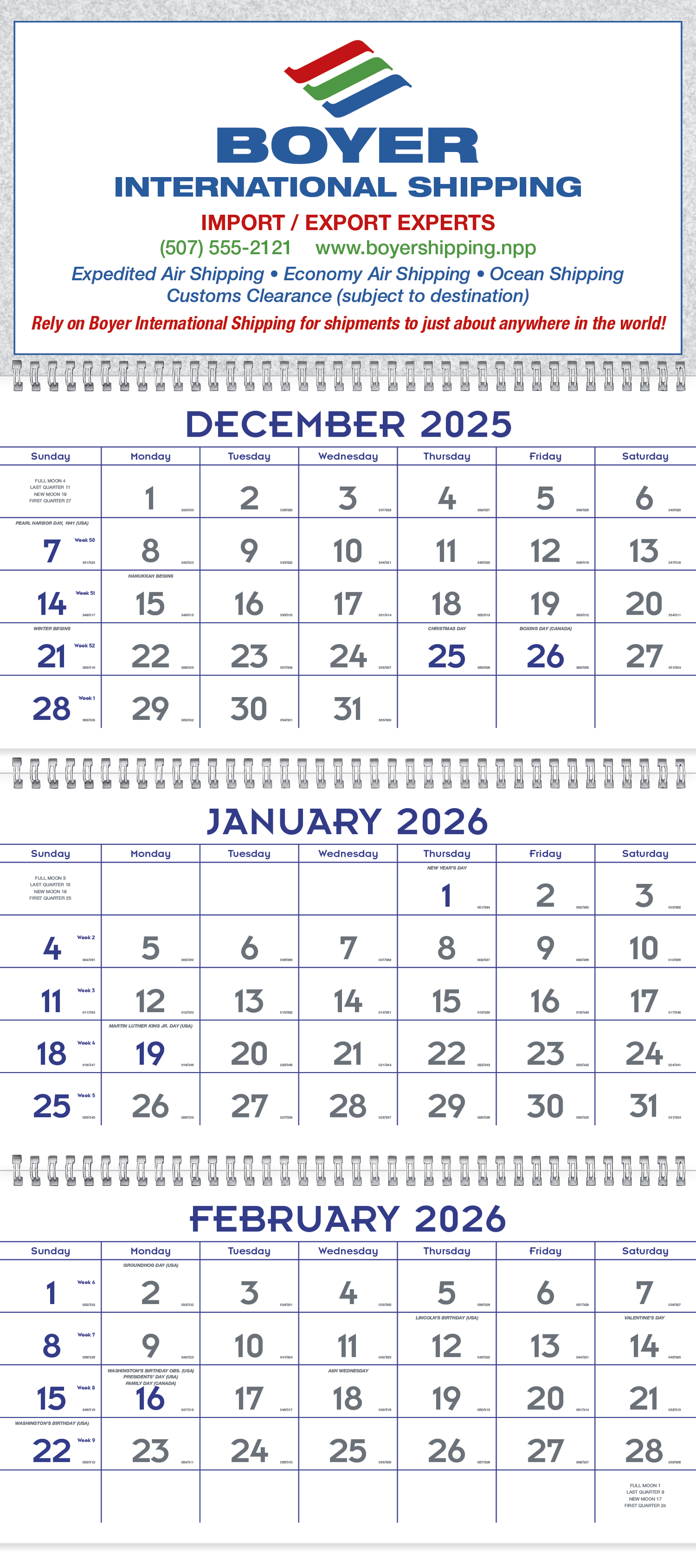 Triumph Calendars Blue Grey Commercial Planner-6602