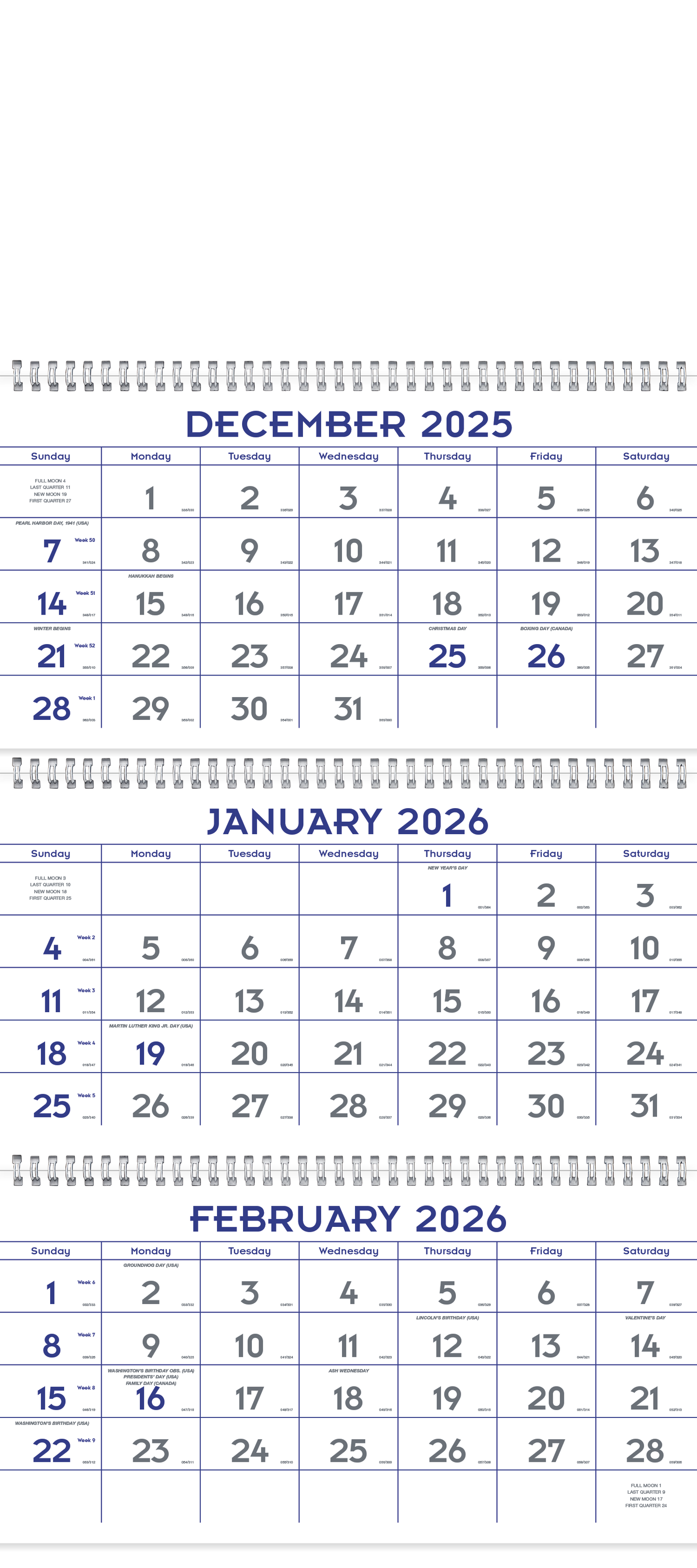 Triumph Calendars Blue Grey Commercial Planner-6602