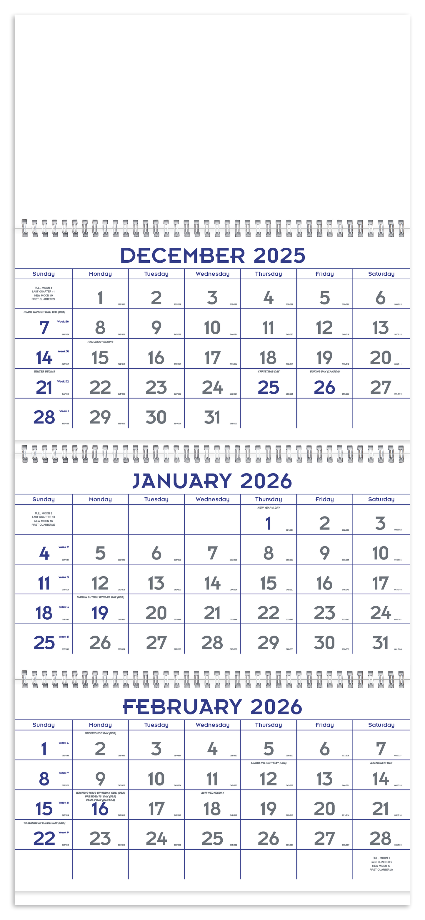 Triumph Calendars Blue Grey Commercial Planner-6602