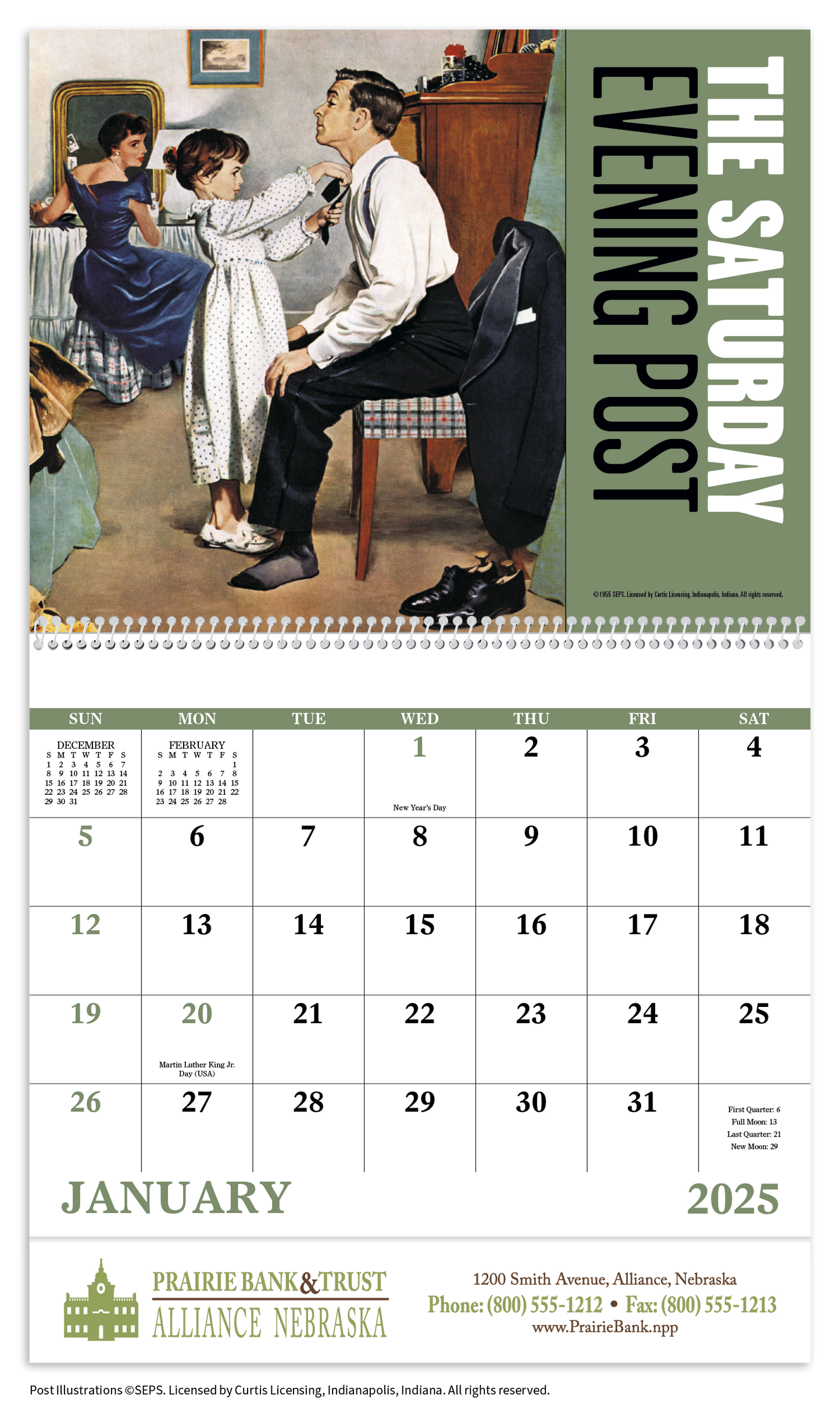 Good Value The Saturday Evening Post Spiral Calendar-7009